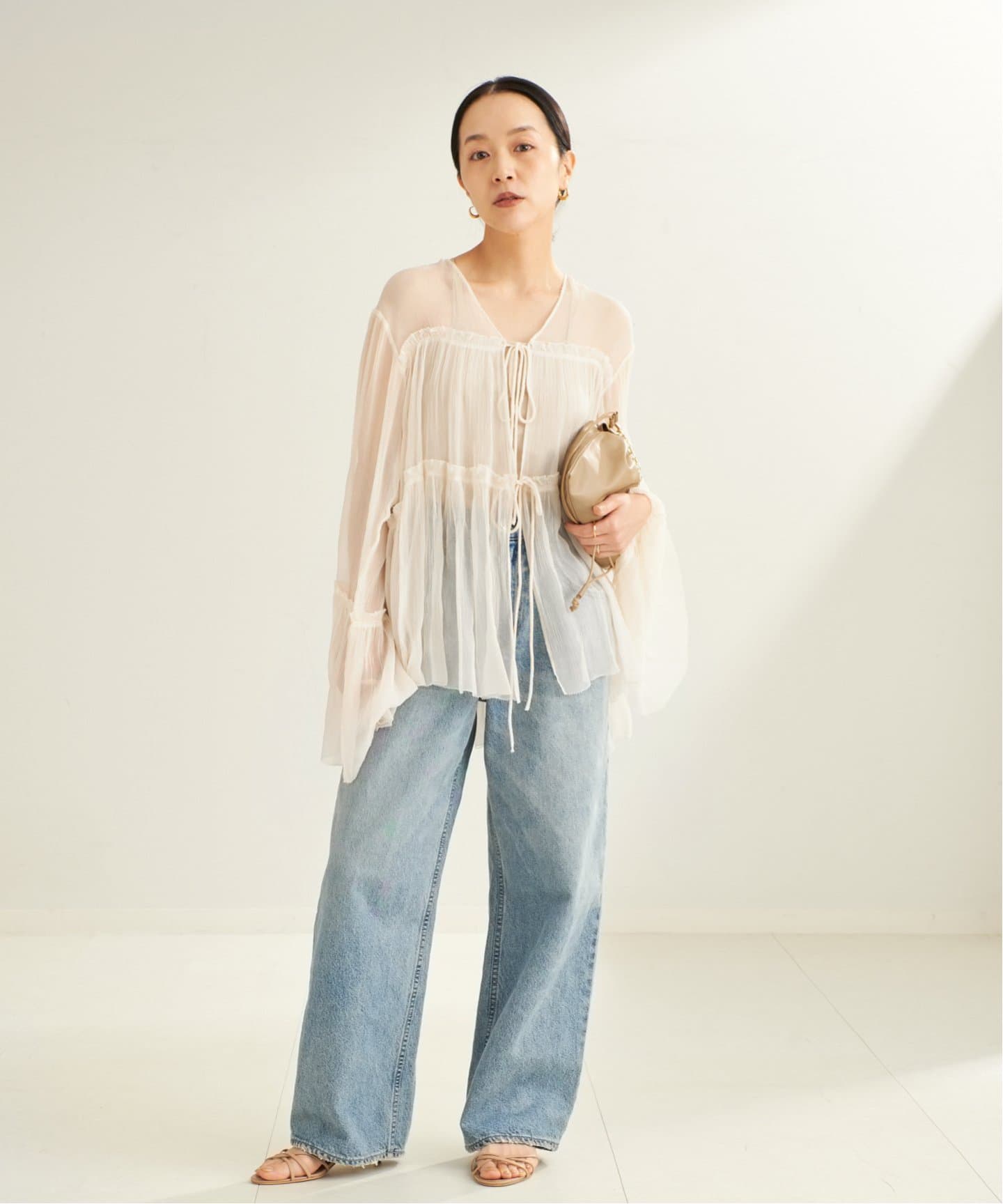 25SS【新品未使用】R’IAM gather ブラウス R'IAM gather ブラウス（シャツ／ブラウス）｜Plage（プラージュ