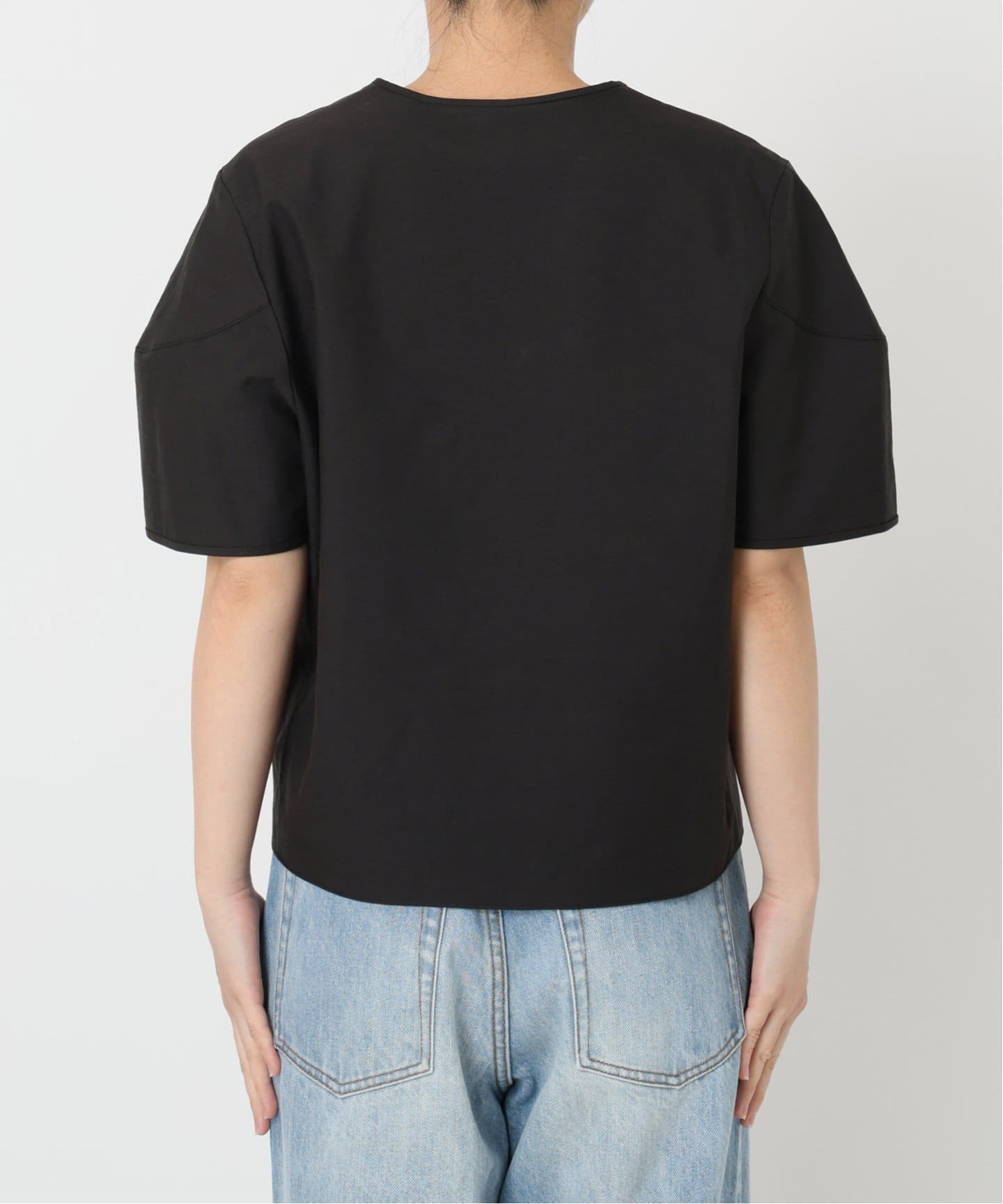 Plage (プラージュ) R’IAM フォルムTブラウスコットンナイロンショートスリーブカットソー 25051922602020 ベージュ ONE SIZE R'IAM フォルムTブラウス（シャツ／ブラウス）｜Plage（プラージュ）の