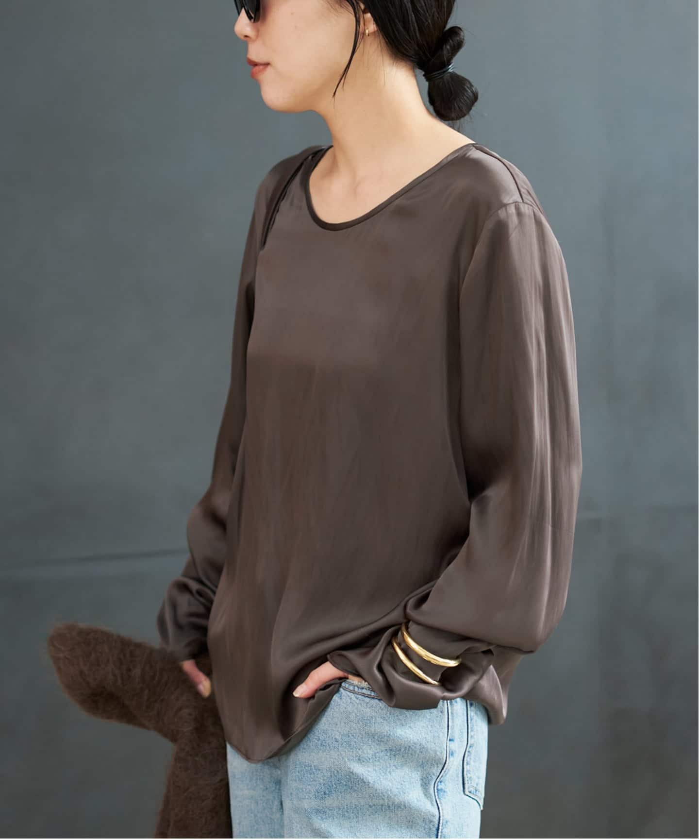 R'IAM サテンロンT ブラウス（シャツ／ブラウス）｜Plage（プラージュ