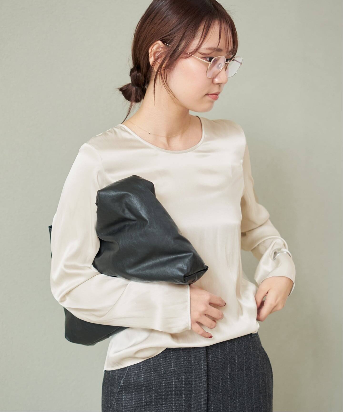 予約》R'IAM サテンロンT ブラウス（シャツ／ブラウス）｜Plage