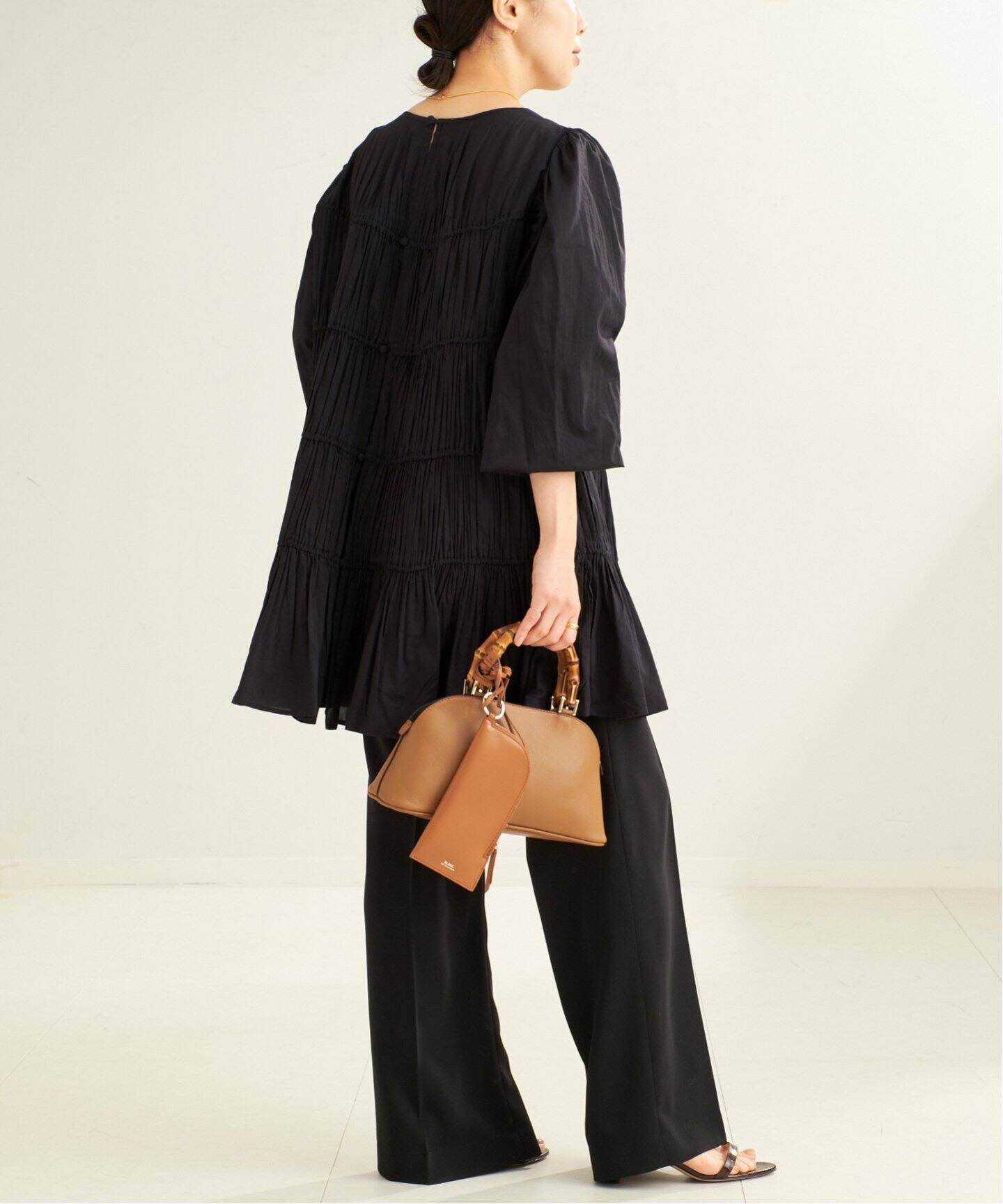 cotton/silk tiered ブラウス（シャツ／ブラウス）｜Plage