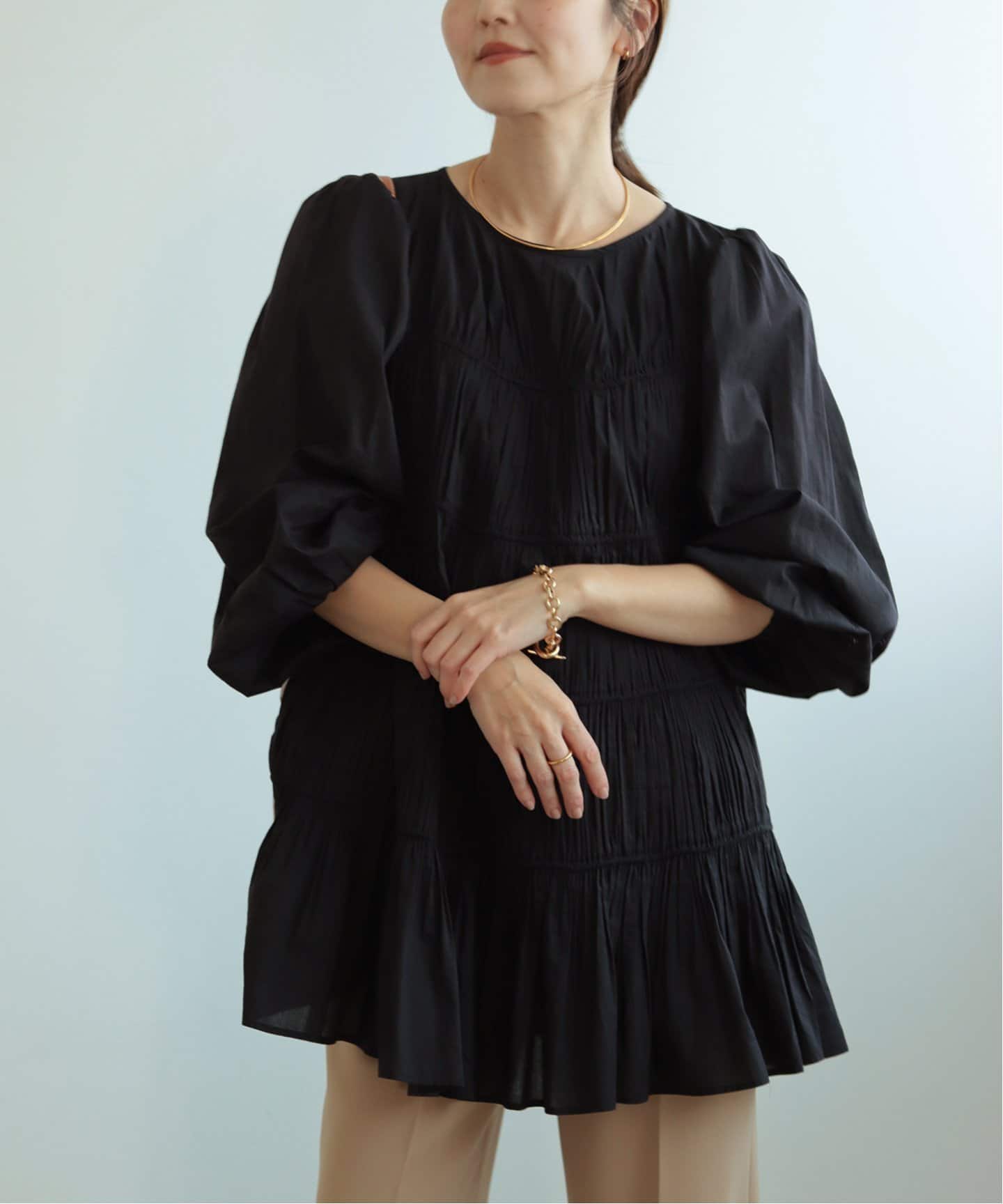 plage プラージュ cotton/silk tiered ブラウス plage｜cotton/silk tiered ブラウス | Rakuten Fashion(楽天