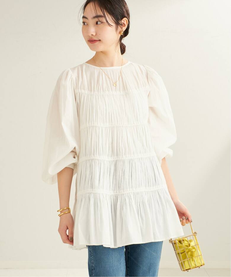 cotton/silk tiered ブラウス（シャツ／ブラウス）｜Plage（プラージュ 