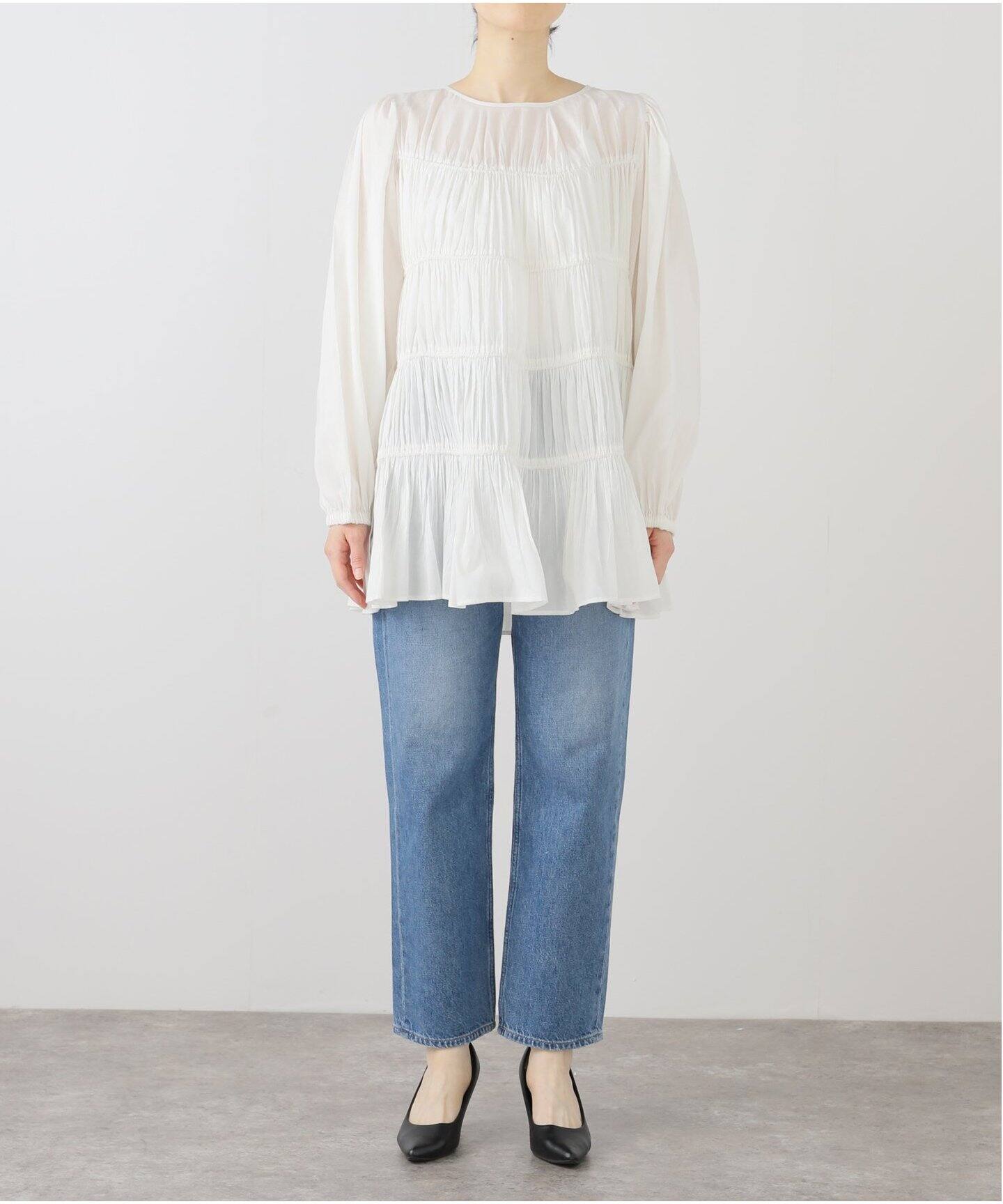 plage プラージュ cotton/silk tiered ブラウス plage｜cotton/silk tiered ブラウス | Rakuten Fashion(楽天