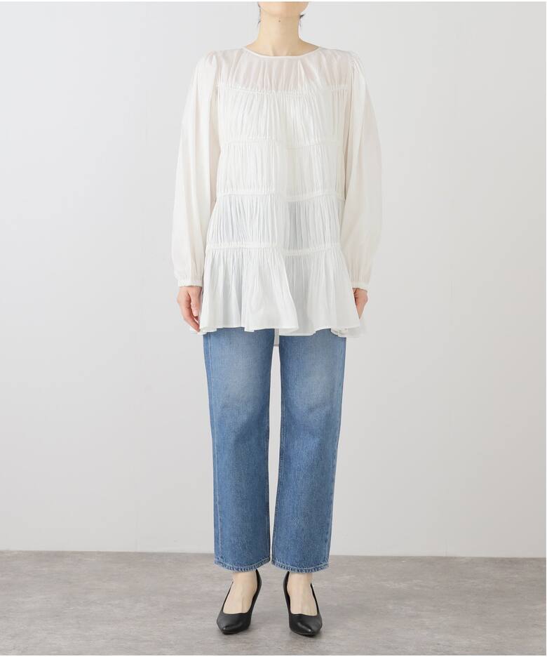 cotton/silk tiered ブラウス（シャツ／ブラウス）｜Plage（プラージュ 