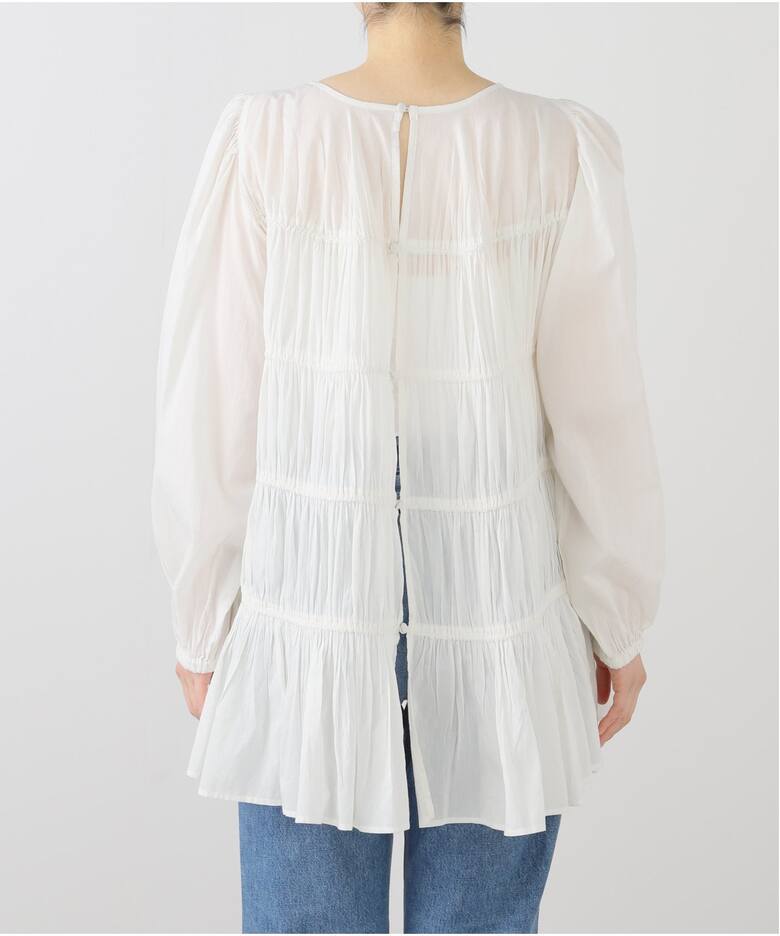 cotton/silk tiered ブラウス（シャツ／ブラウス）｜Plage（プラージュ 