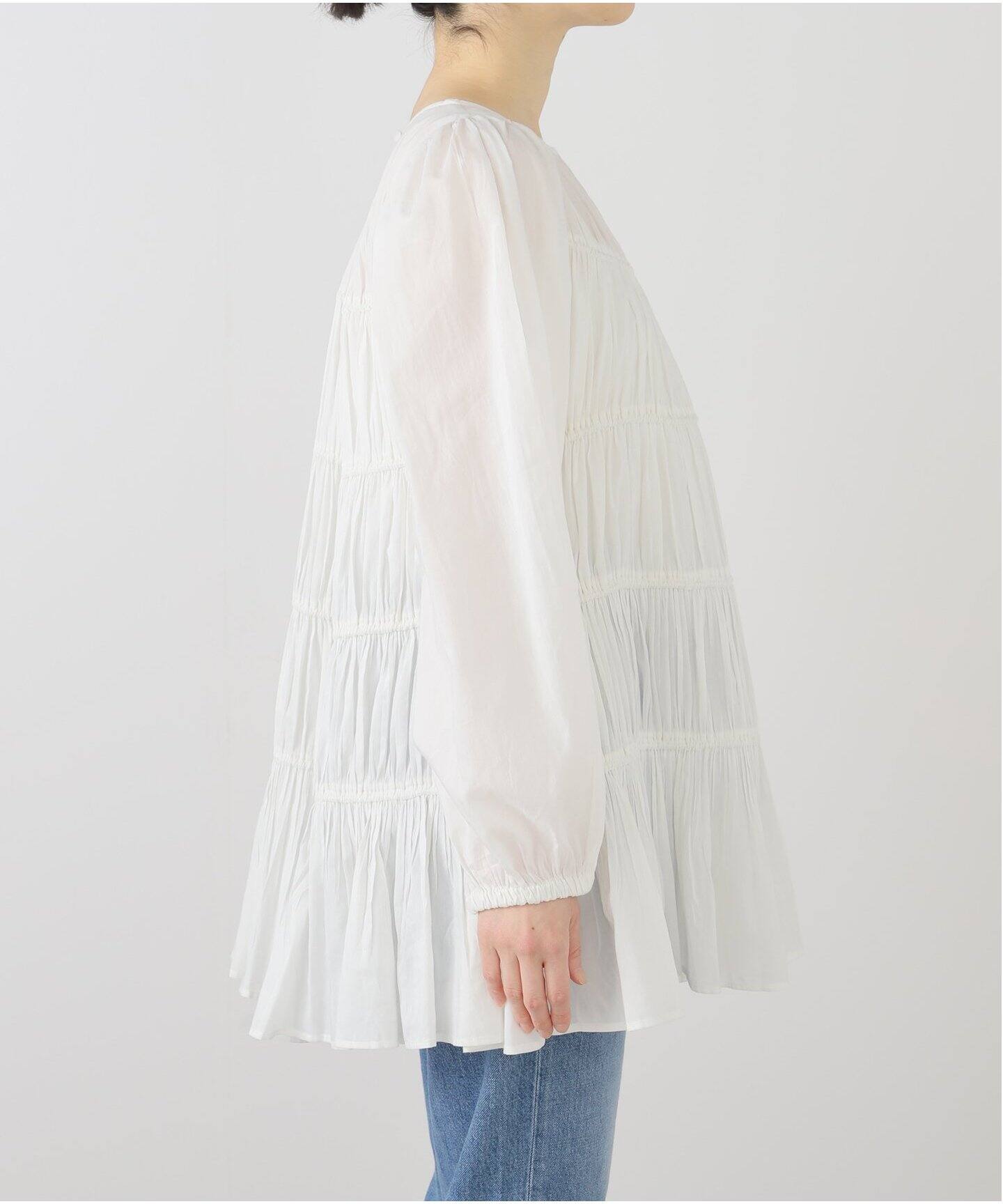 plage プラージュ cotton/silk tiered ブラウス plage｜cotton/silk tiered ブラウス | Rakuten Fashion(楽天