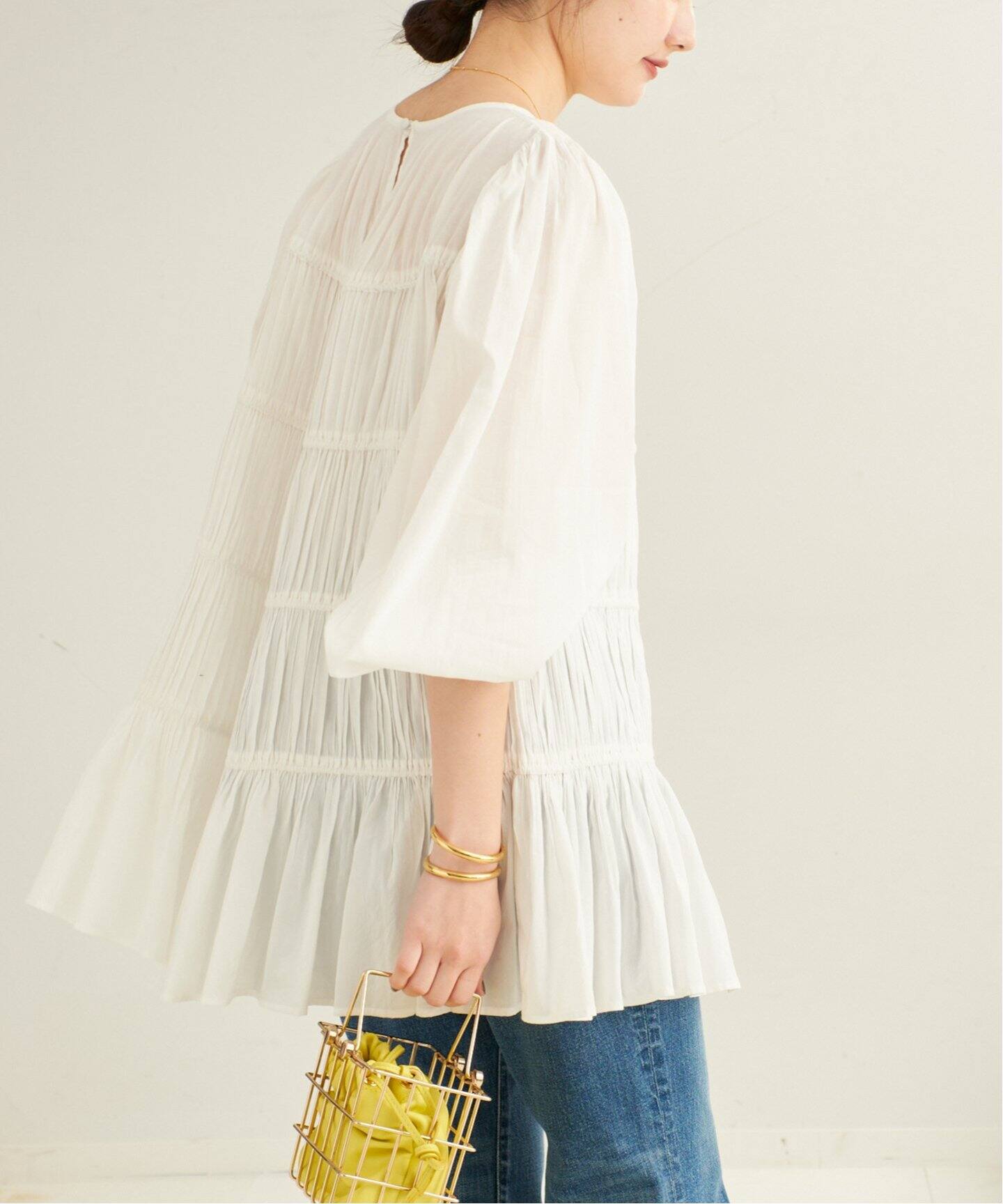 cotton/silk tiered ブラウス（シャツ／ブラウス）｜Plage（プラージュ 
