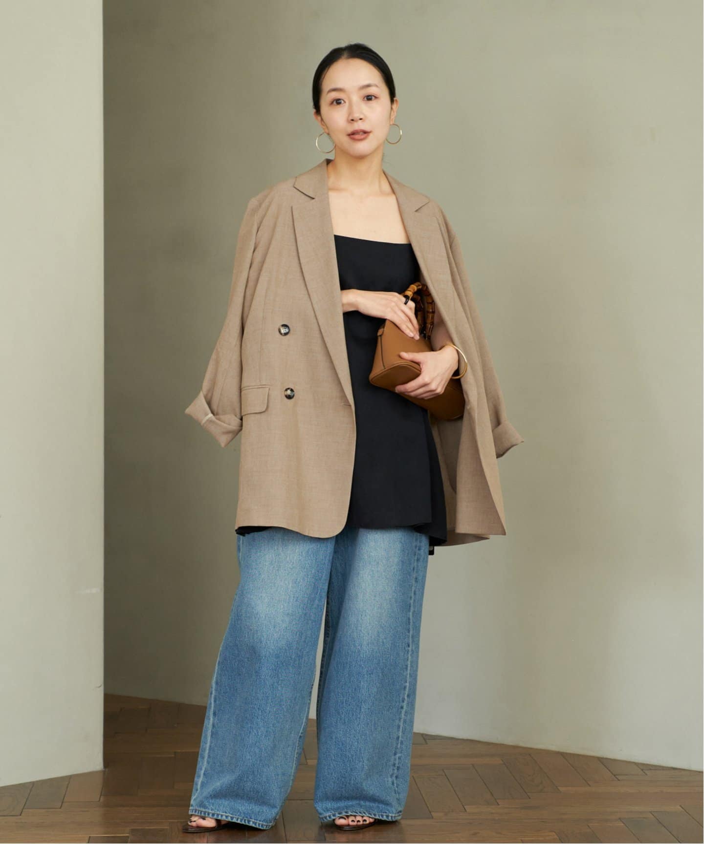 plage fibril linen 混 キャミソール　ベージュ 追加》fibril linen 混 キャミソール（キャミソール）｜Plage