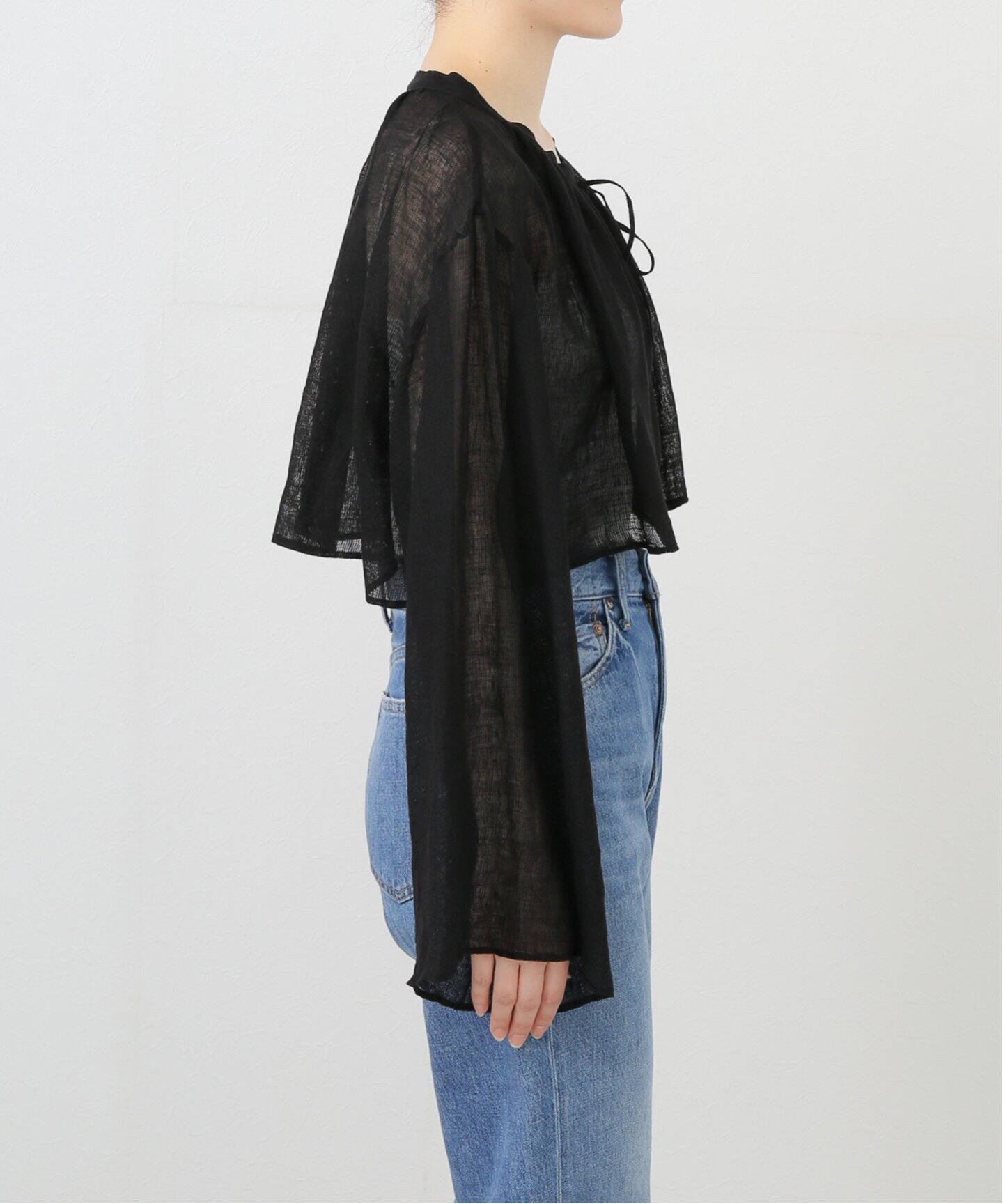 linen mesh cape ブラウス（シャツ／ブラウス）｜Plage