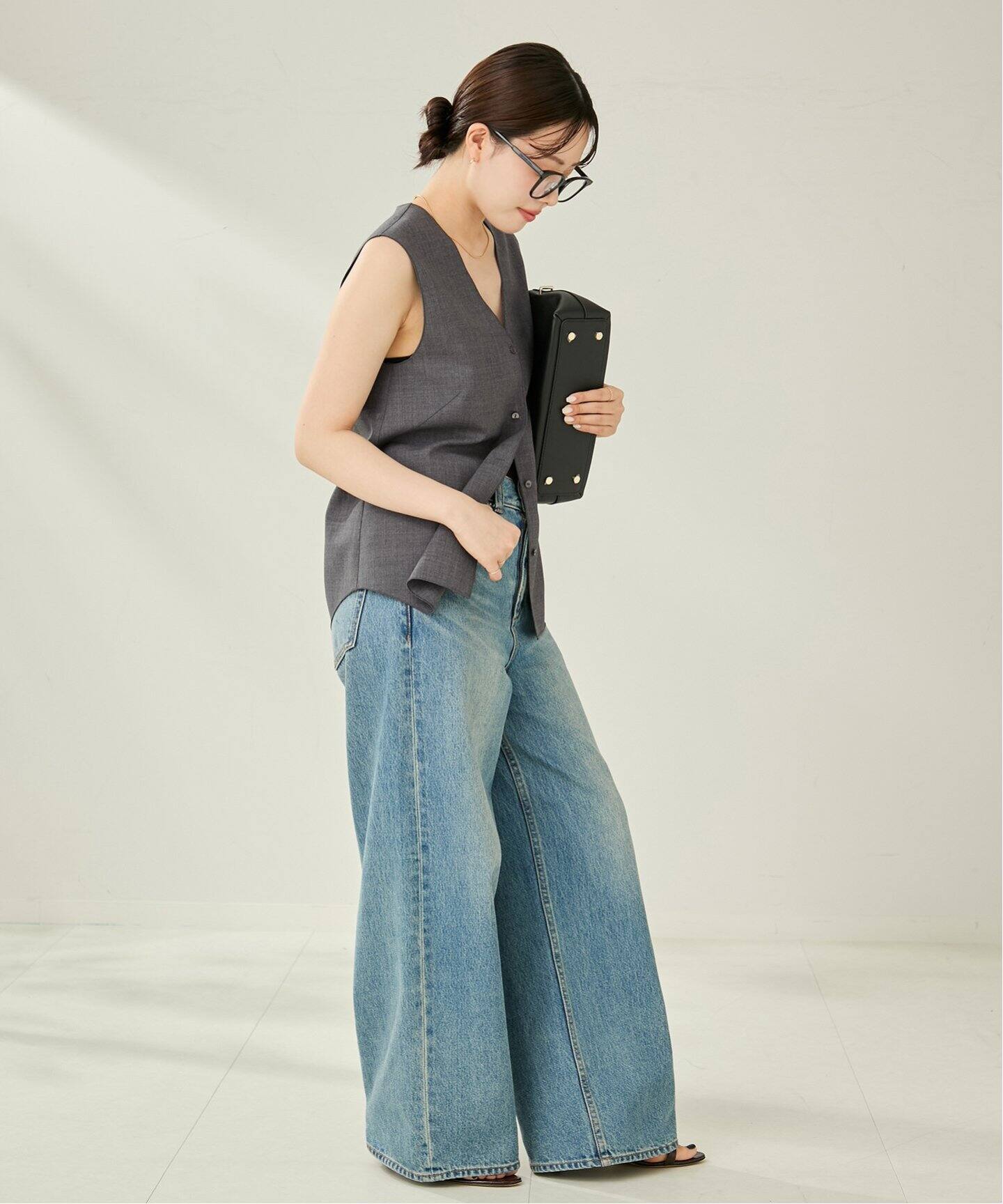 【新品未使用タグ付】PLAGE toropical ジレ　グレー プラージュ Plage 《予約》toropical ジレ （グレー