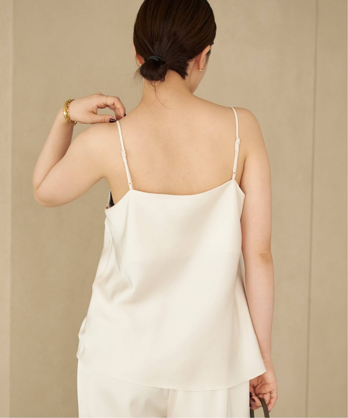 dull satin キャミソール　ブラウン プラージュ Plage 《予約》dull satin キャミソール （ブラウン