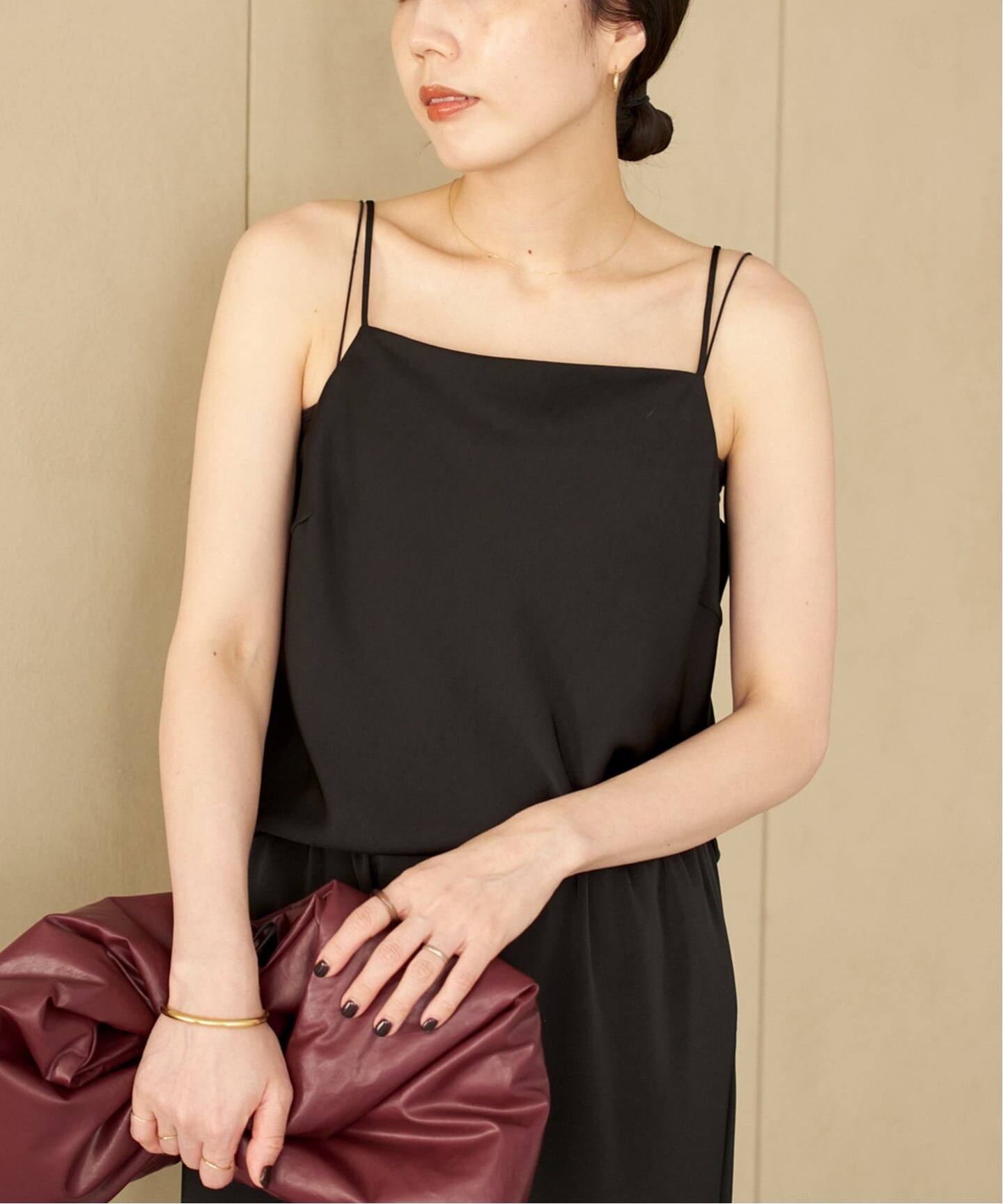 追加》dull satin キャミソール 2（キャミソール）｜Plage