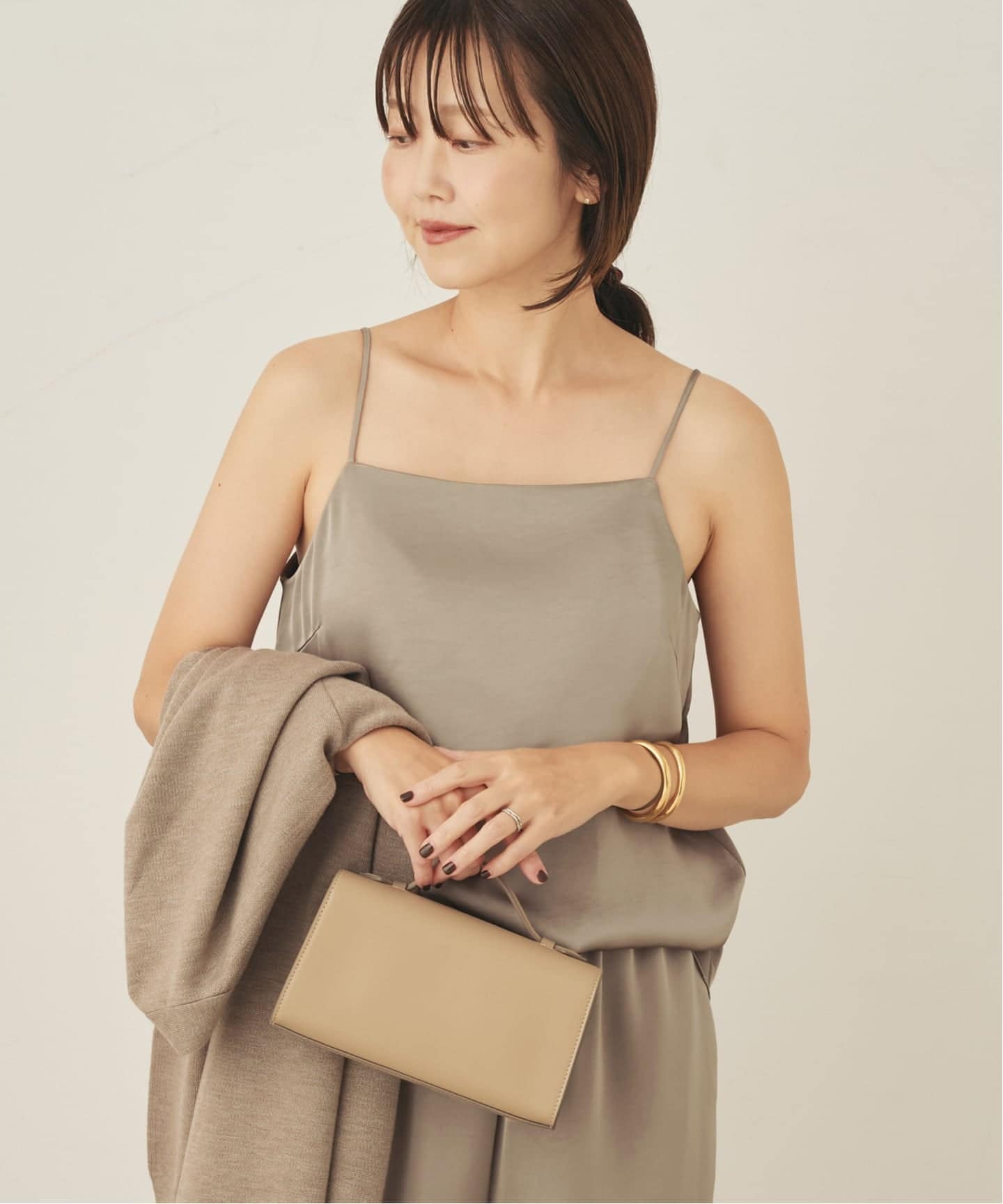 Plage Satin Uneck キャミソール Plage - plage Satin Uneck キャミソールの通販 by a