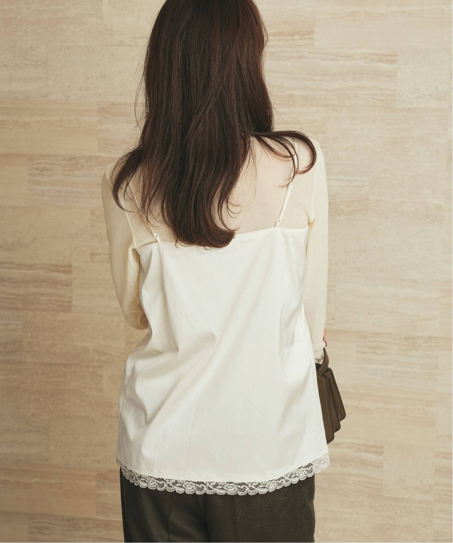 layered lace satin キャミソール（キャミソール）｜Plage（プラージュ