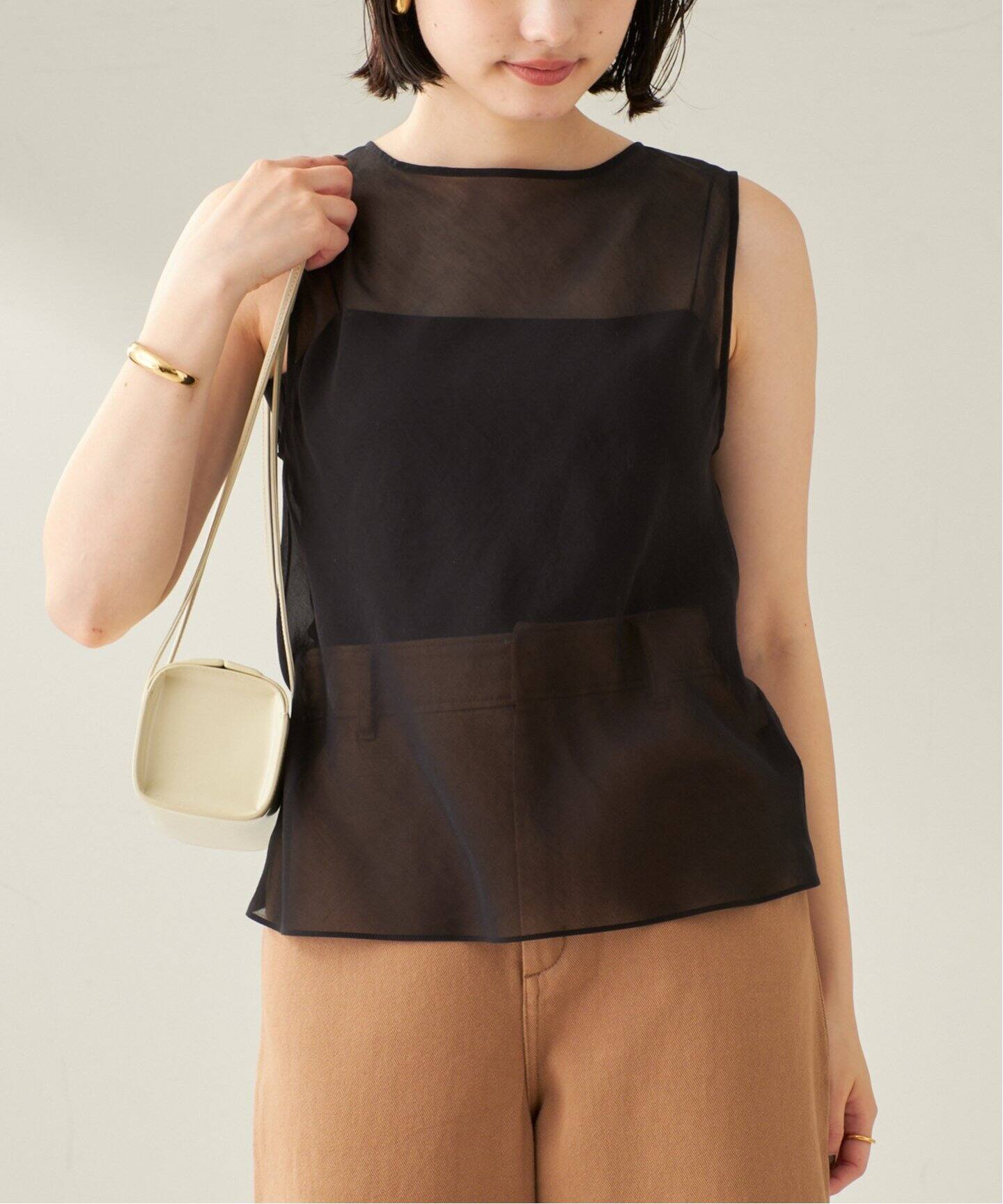 COTTON SILK SHEER N/S ブラウス（シャツ／ブラウス）｜Plage 