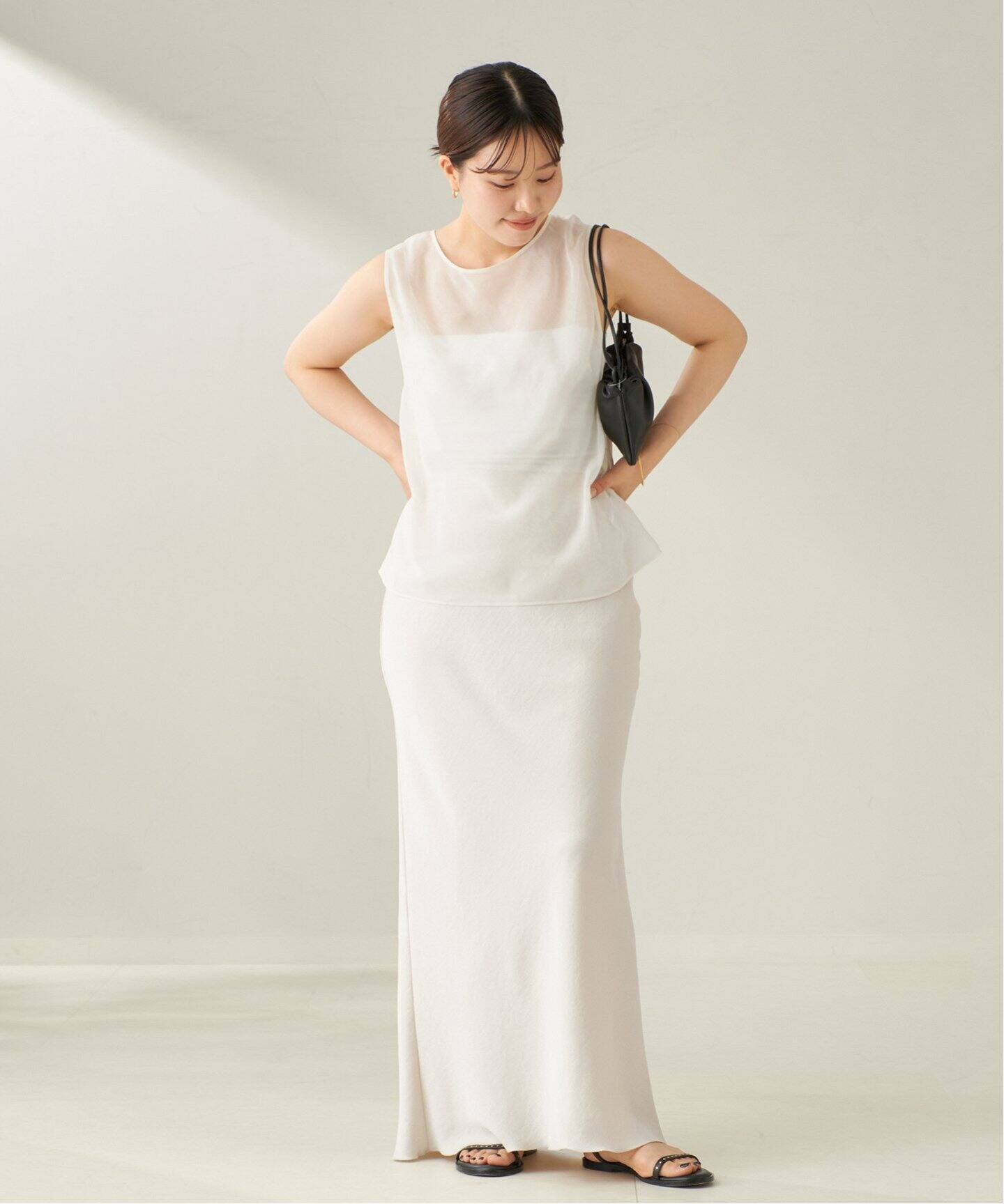 COTTON SILK SHEER N/S ブラウス（シャツ／ブラウス）｜Plage