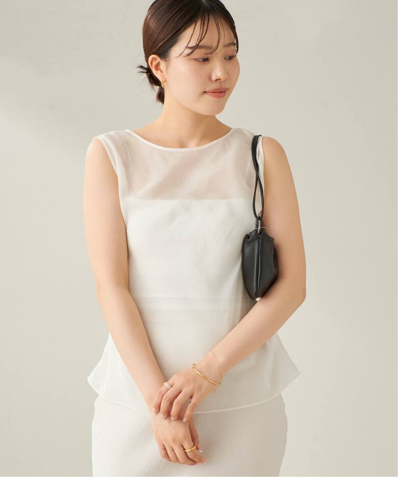 COTTON SILK SHEER N/S ブラウス（シャツ／ブラウス）｜Plage 