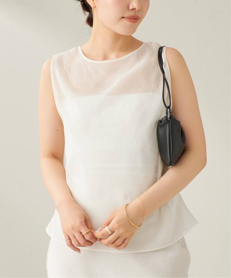 COTTON SILK SHEER N/S ブラウス（シャツ／ブラウス）｜Plage 