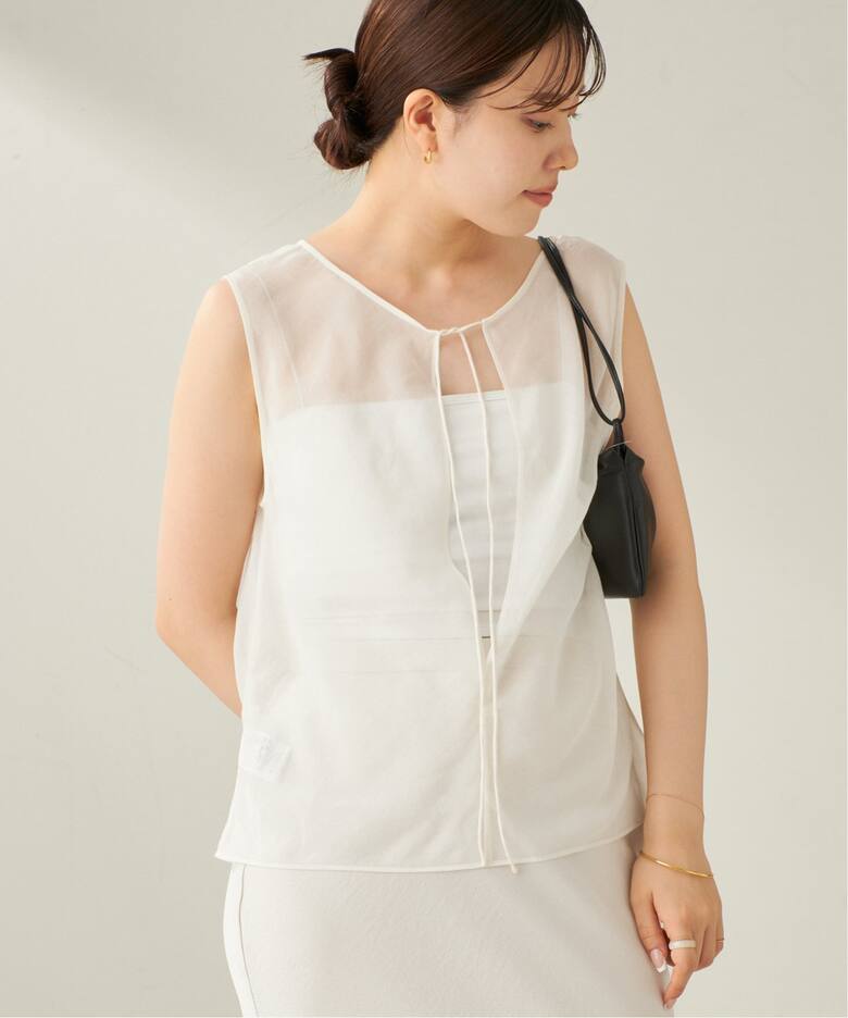 COTTON SILK SHEER N/S ブラウス（シャツ／ブラウス）｜Plage  