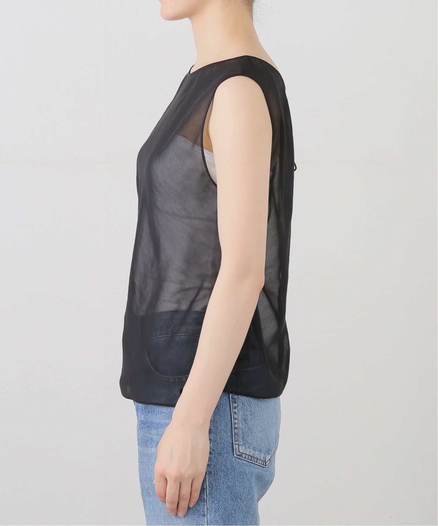 ★プラージュ★コットンシアーシャツ　ベージュ プラージュ Plage 24SS RAMIE LYOCELL WIDE シアーシャツ ワイド