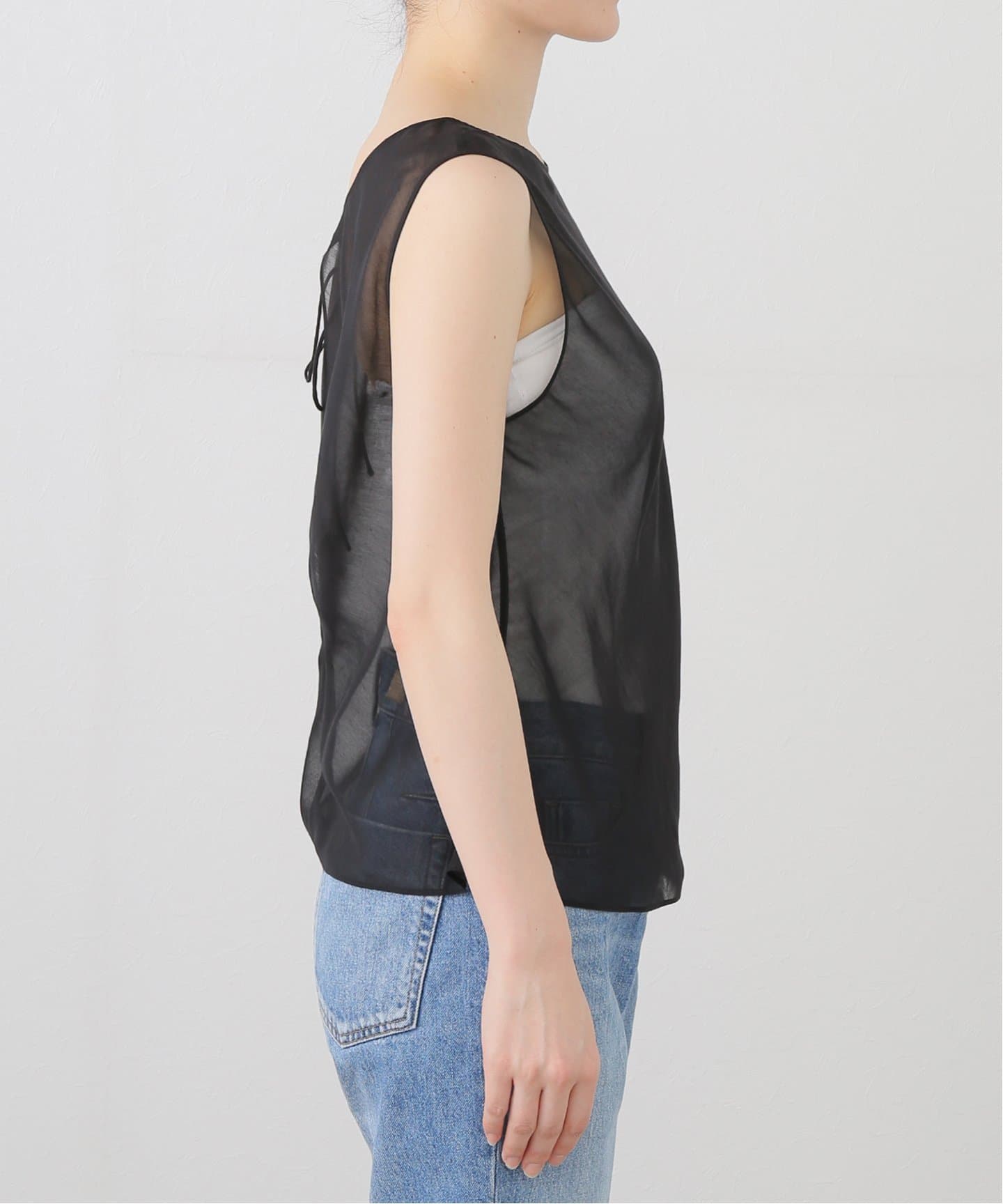 plage プラージュ コットン100　ノースリーブ カットソー　ベスト 紫紺 楽天市場】Plage プラージュ タンクトップ 23春夏 ブラック 黒