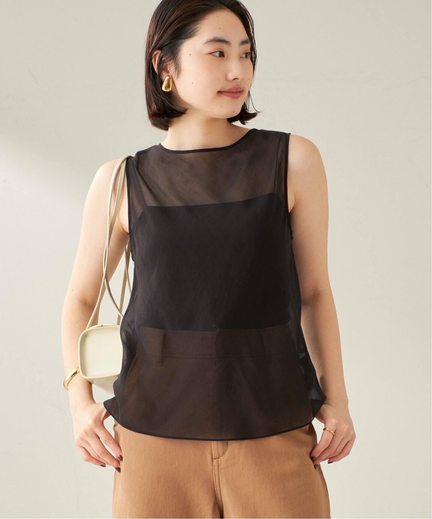 COTTON SILK SHEER N/S ブラウス（シャツ／ブラウス）｜Plage 