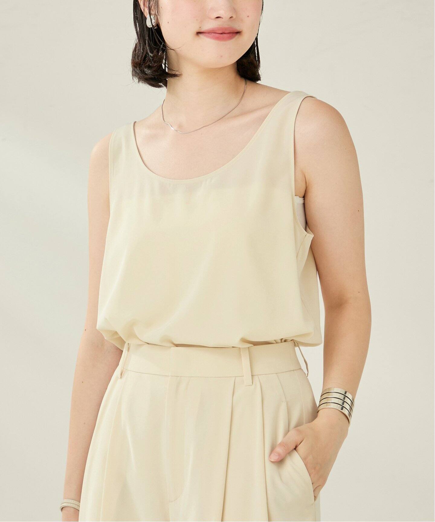 プラージュ プラウス Memory Satin Back Wrap ブラウス（シャツ／ブラウス）｜Plage
