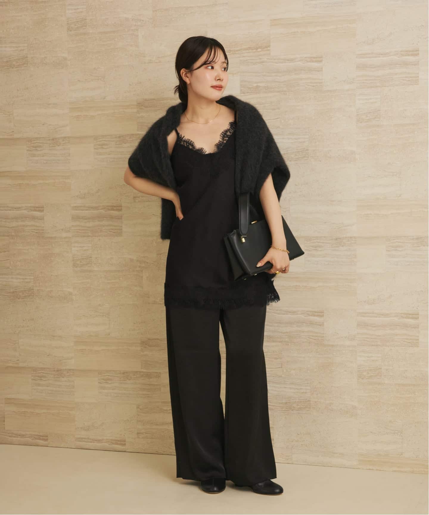 新品未使用　Plage Lace Satin キャミソール　ブラック Lace Satin キャミソール（キャミソール）｜Plage（プラージュ）の通販