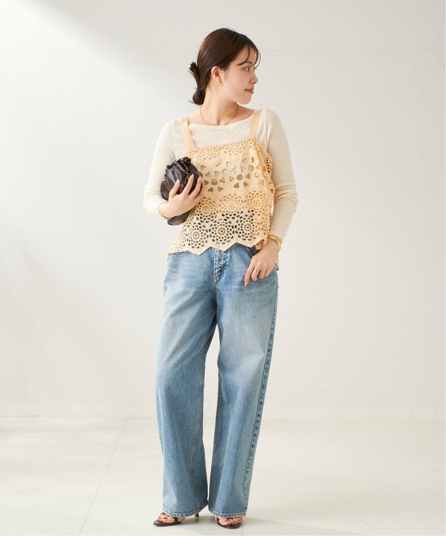 MATOKAMATOKA / マトカマトカ 別注 CUTWORK LACE キャミソール 