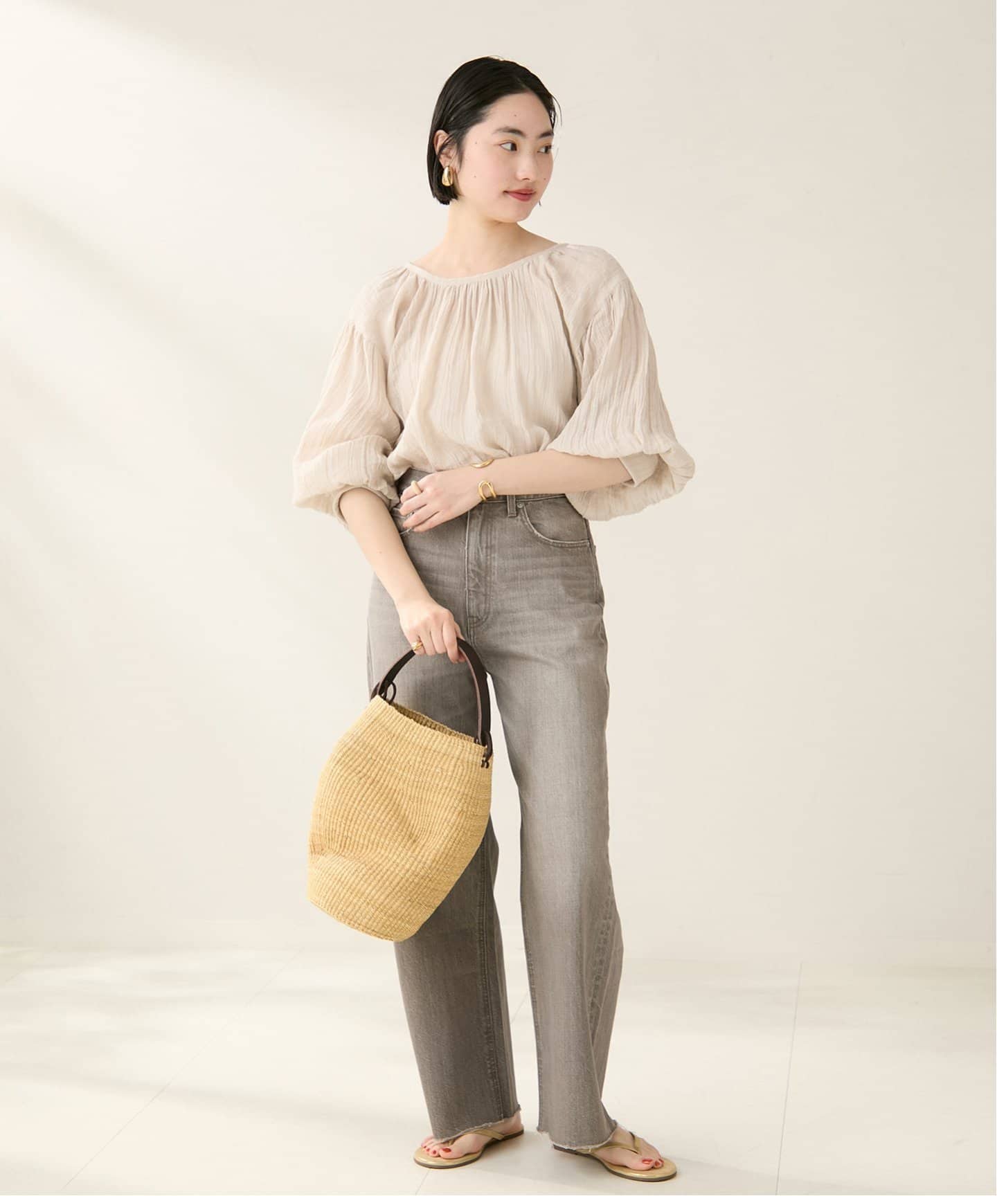 plage エリックベルジュ別注　BROGLIBブラウス ERICK BERGERE / エリックベルジュ 別注 BROGLIE ブラウス