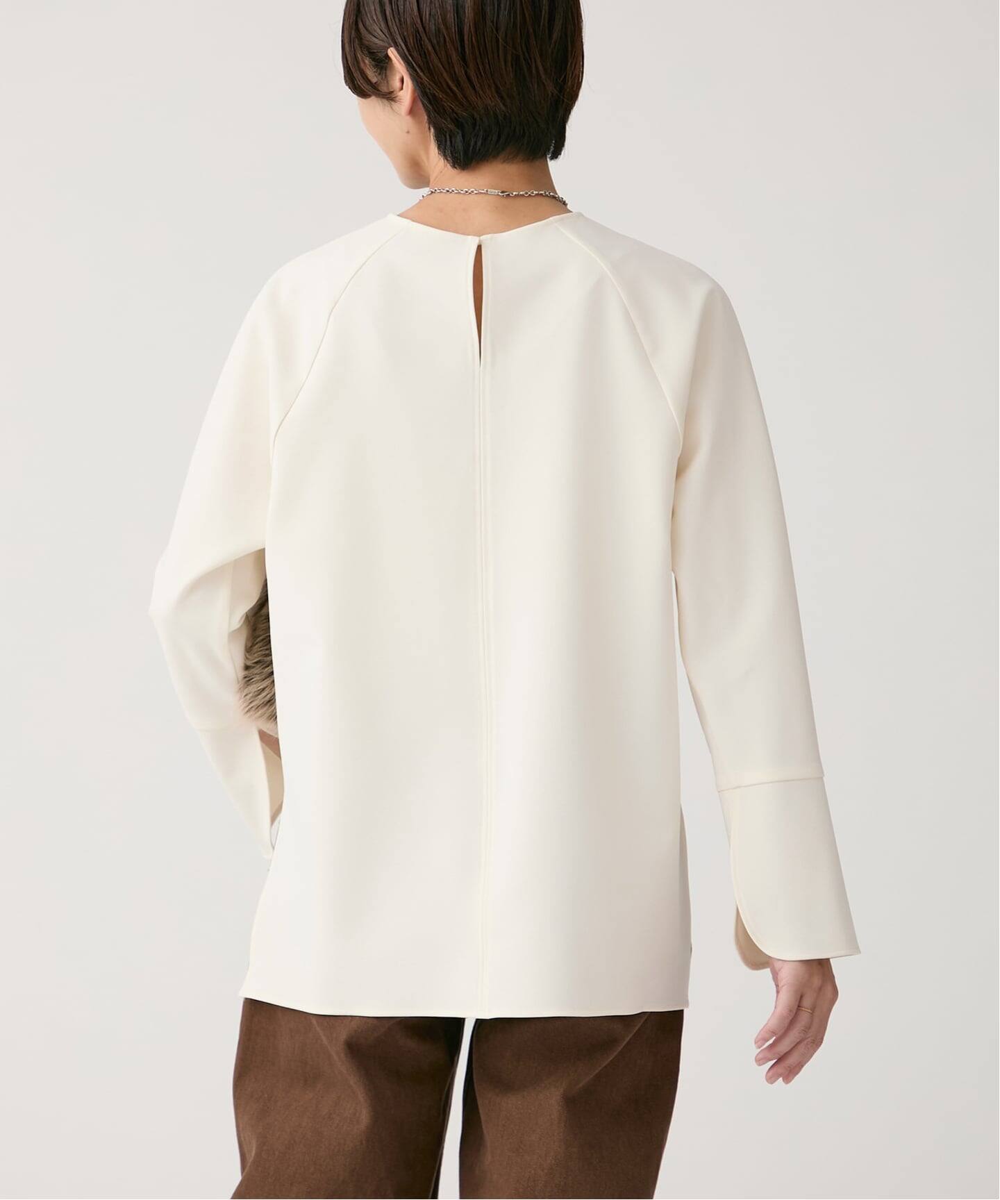 ダブルクロスストレッチ T-ブラウス（シャツ／ブラウス）｜VERMEIL par