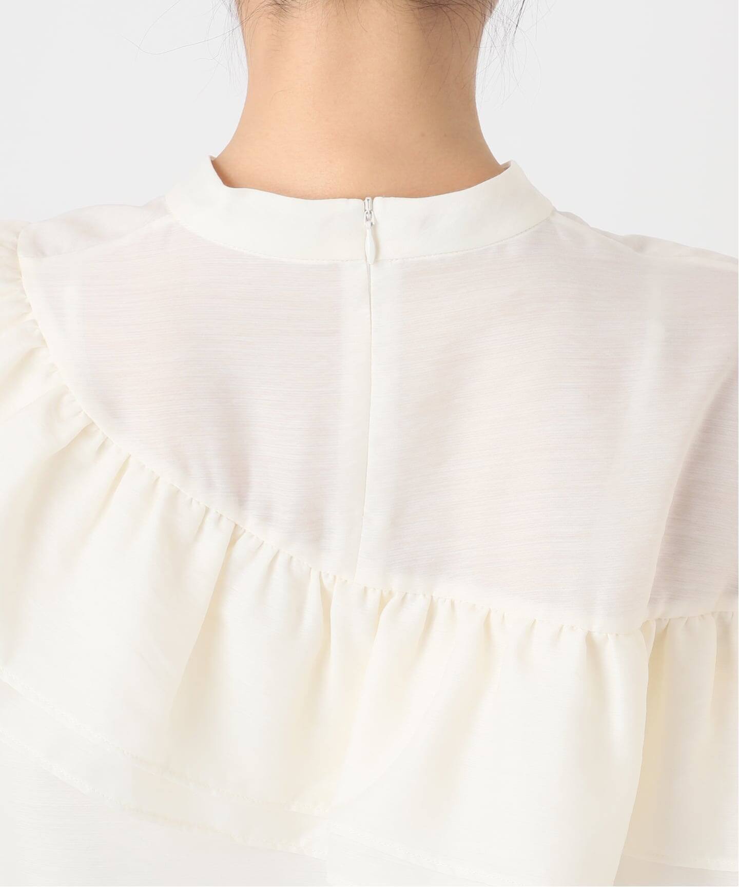 シアーサテンフリルブラウス（シャツ／ブラウス）｜VERMEIL par iena