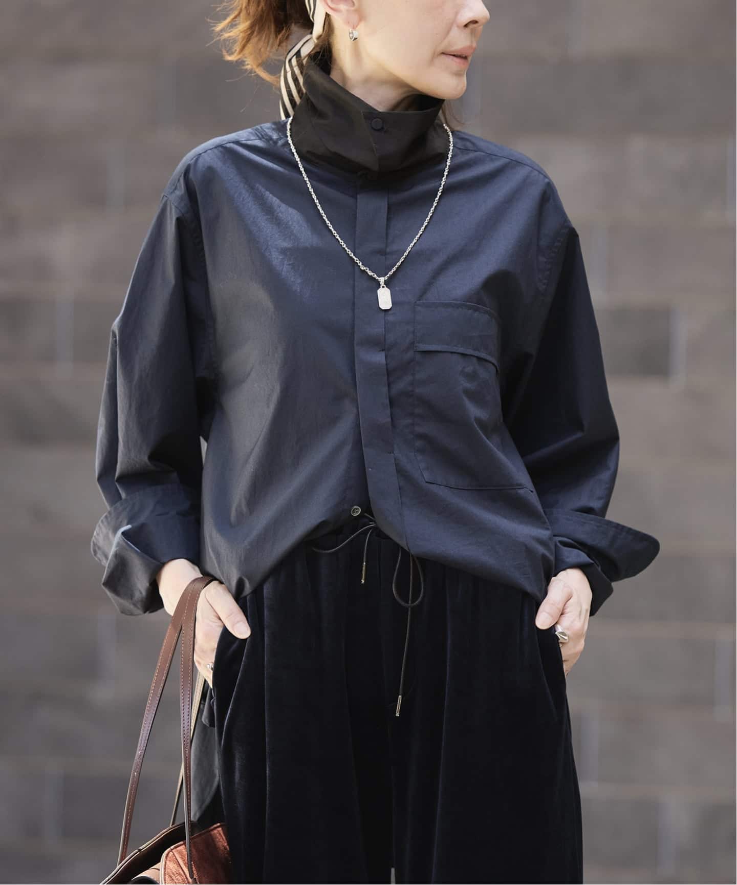 コットンタイプライターオーバーシャツ（シャツ／ブラウス）｜VERMEIL