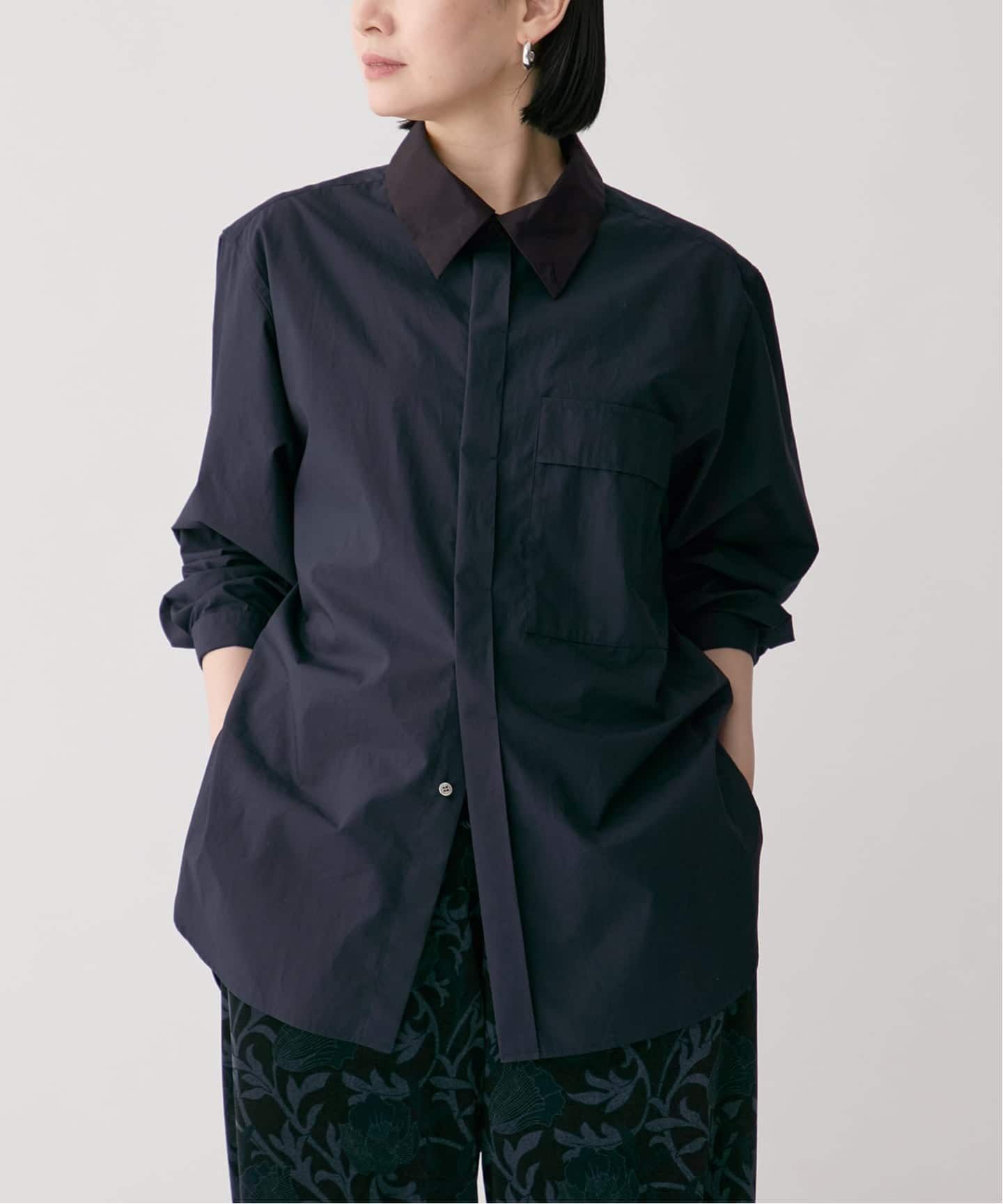 コットンタイプライターオーバーシャツ（シャツ／ブラウス）｜VERMEIL