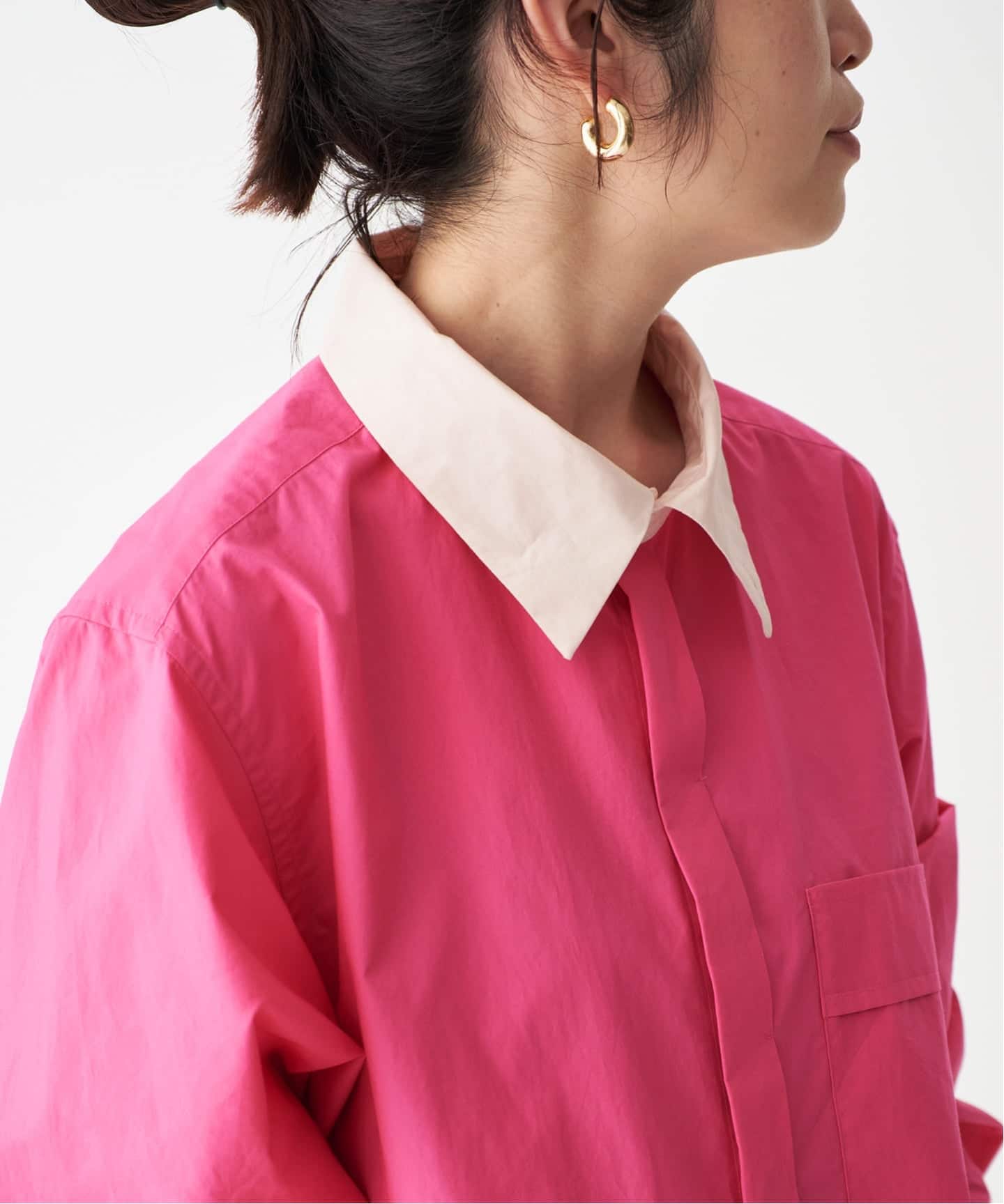 コットンタイプライターオーバーシャツ（シャツ／ブラウス）｜VERMEIL