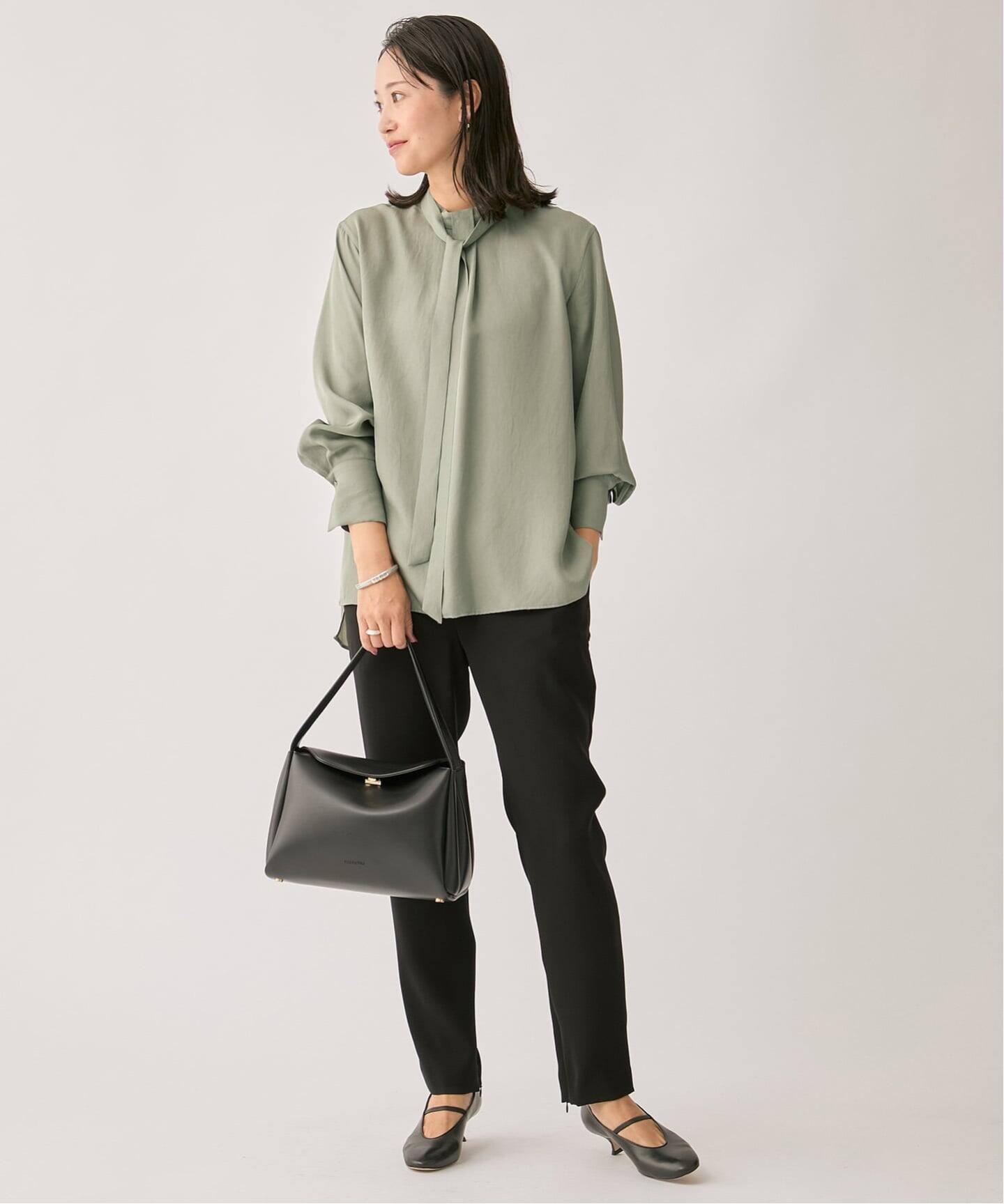 ヴィンテージブライトツイルボウタイブラウス（シャツ／ブラウス