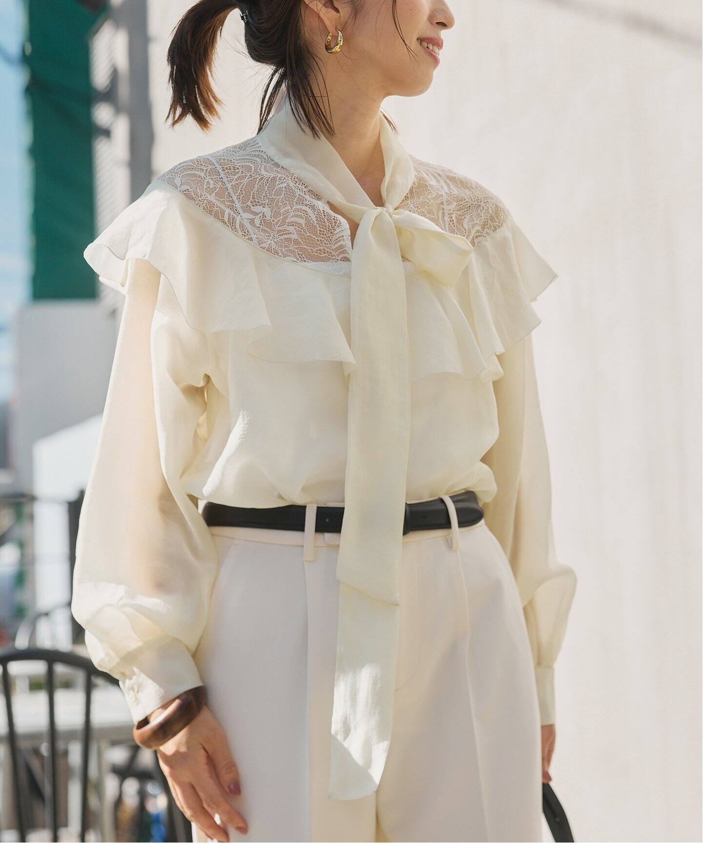 レースコンビブラウス（シャツ／ブラウス）｜VERMEIL par iena  