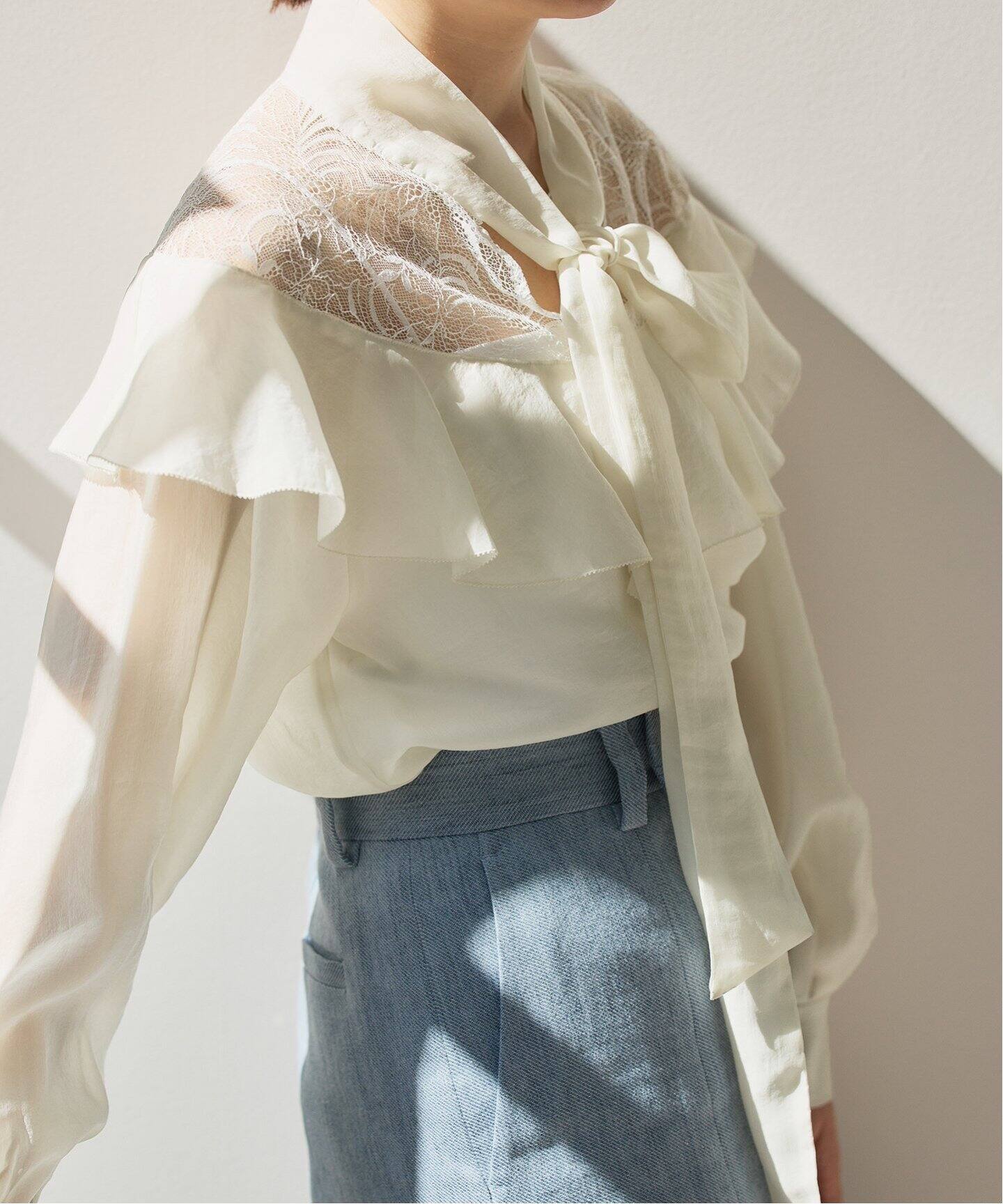レースコンビブラウス（シャツ／ブラウス）｜VERMEIL par iena  