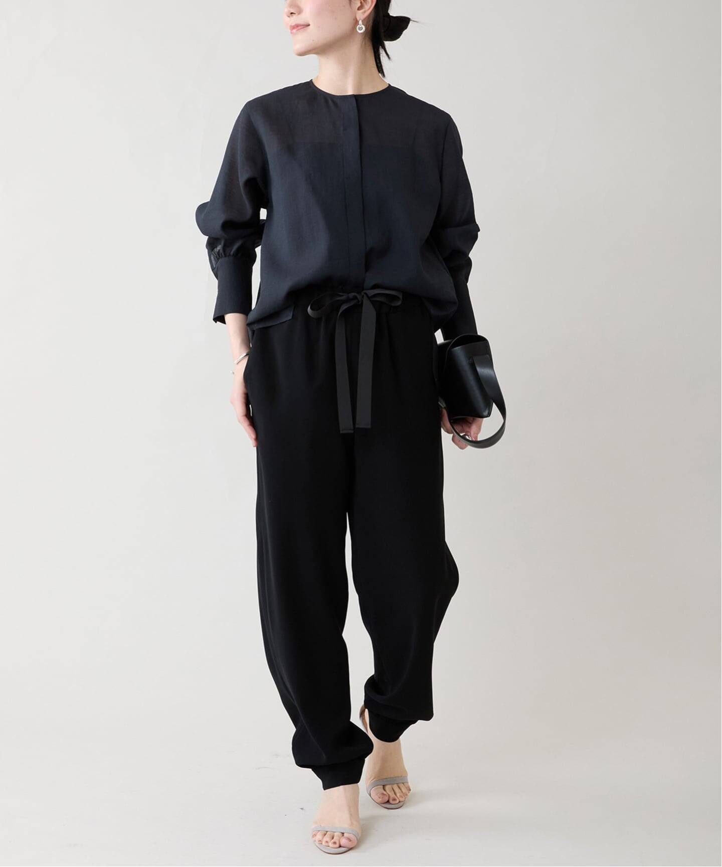 2024AW☆ヴェルメイユパーイエナ☆ビエラシアーシャツ ブラック ケープ 2024AW☆ヴェルメイユパーイエナ☆ビエラシアーシャツ ブラック