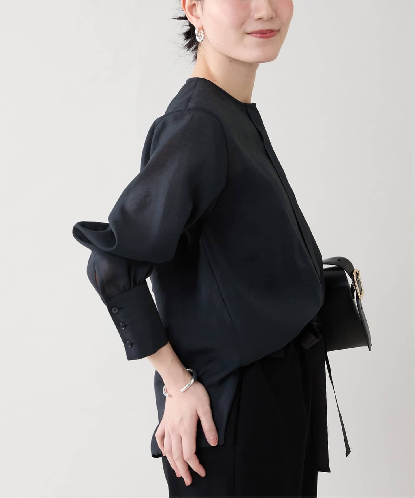 VERMEIL par iena シアーブラウス ネイビー ヴェルメイユ パー イエナ VERMEIL par iena 《追加5予約