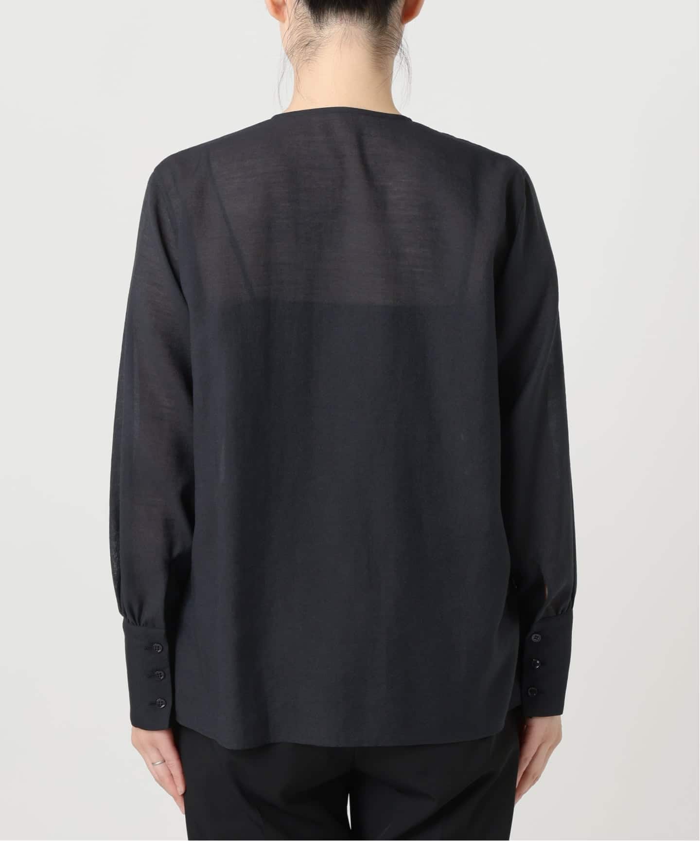 VERMEIL par iena シアーブラウス ネイビー ヴェルメイユ パー イエナ VERMEIL par iena シアーブラウス