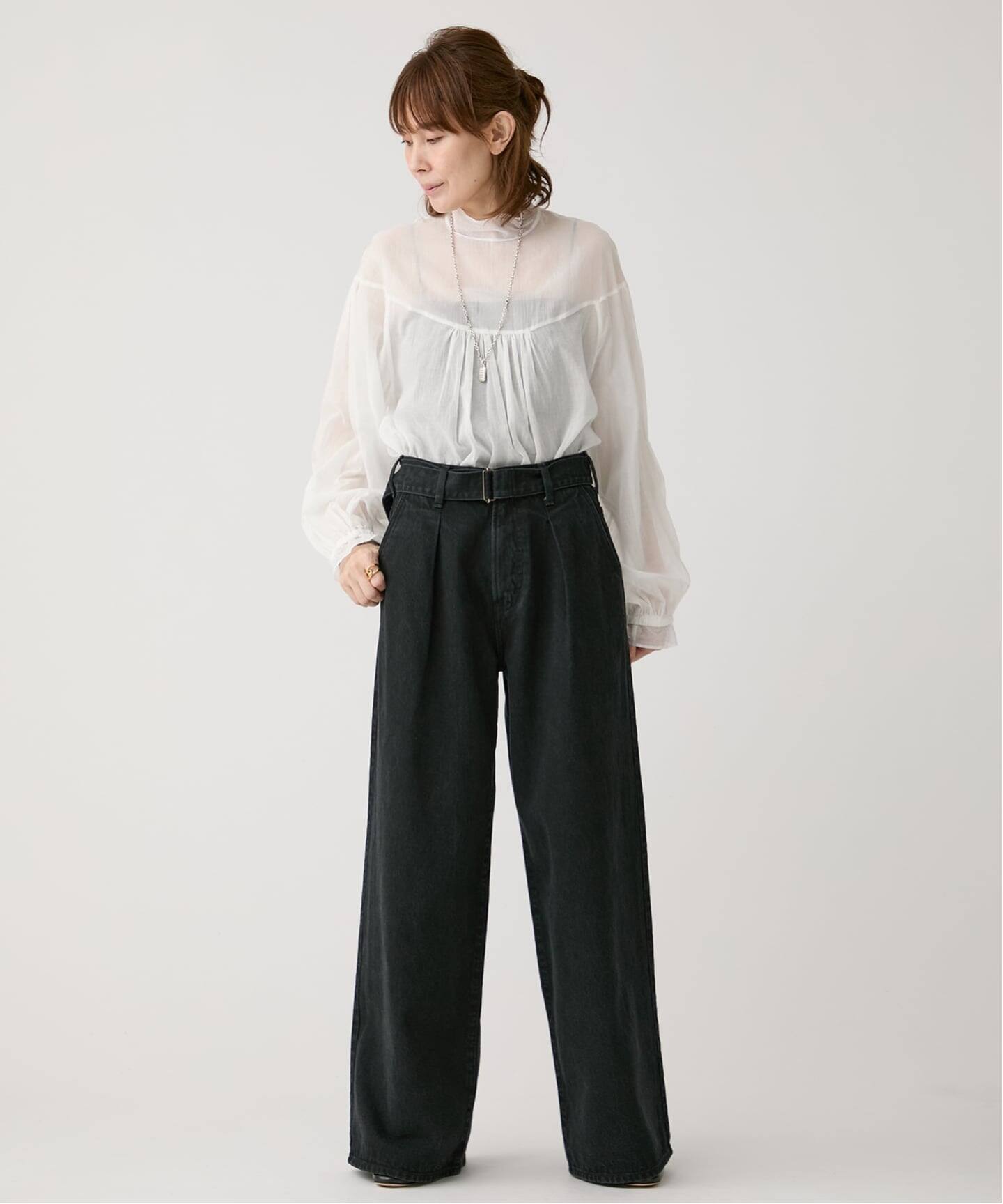 極美品＊VERMEIL par iena リバーレース バンドカラー シャツ 麻 極美品＊VERMEIL par iena リバーレース バンドカラー シャツ 麻