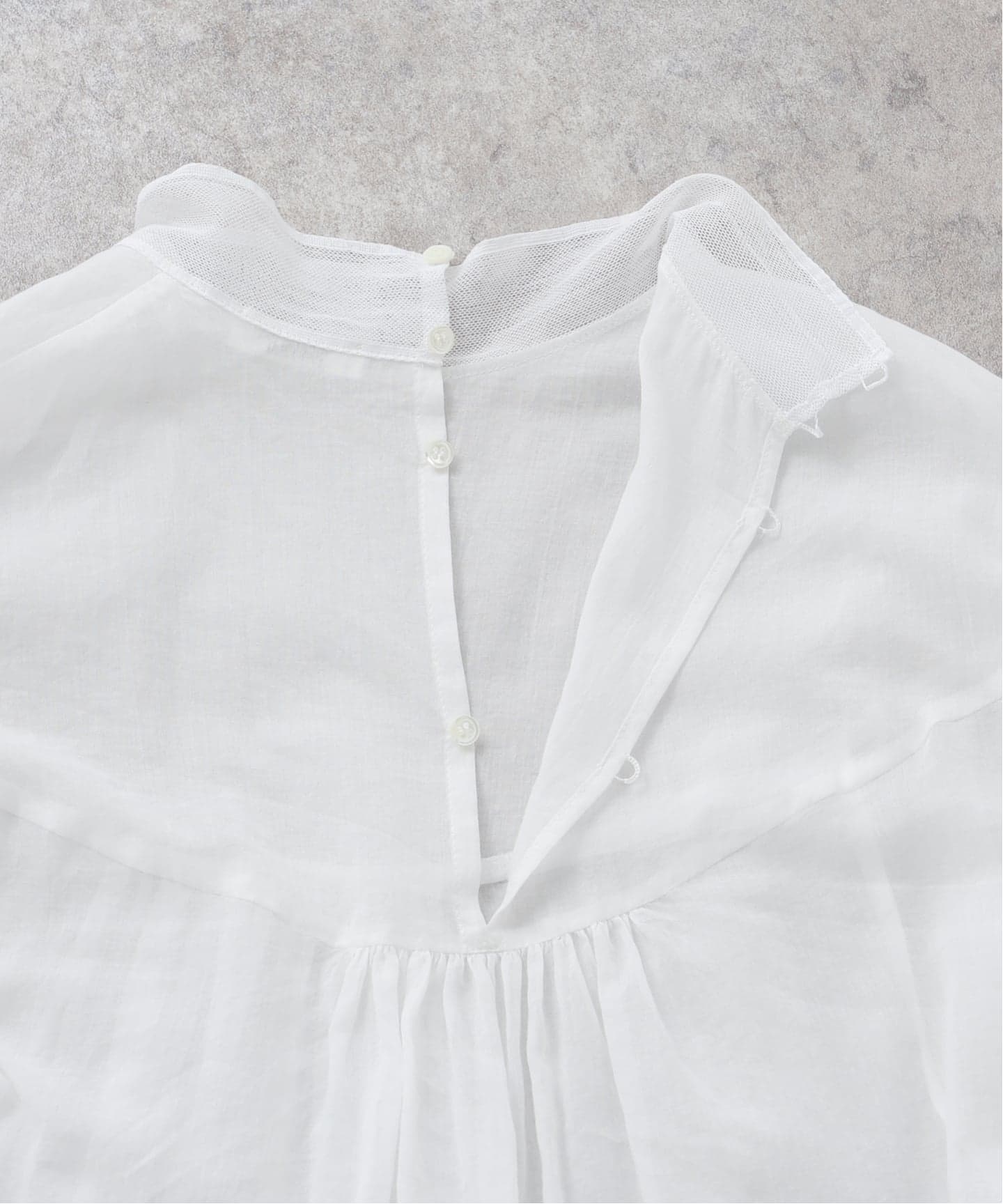 極美品＊VERMEIL par iena リバーレース バンドカラー シャツ 麻 極美品＊VERMEIL par iena リバーレース バンドカラー シャツ 麻