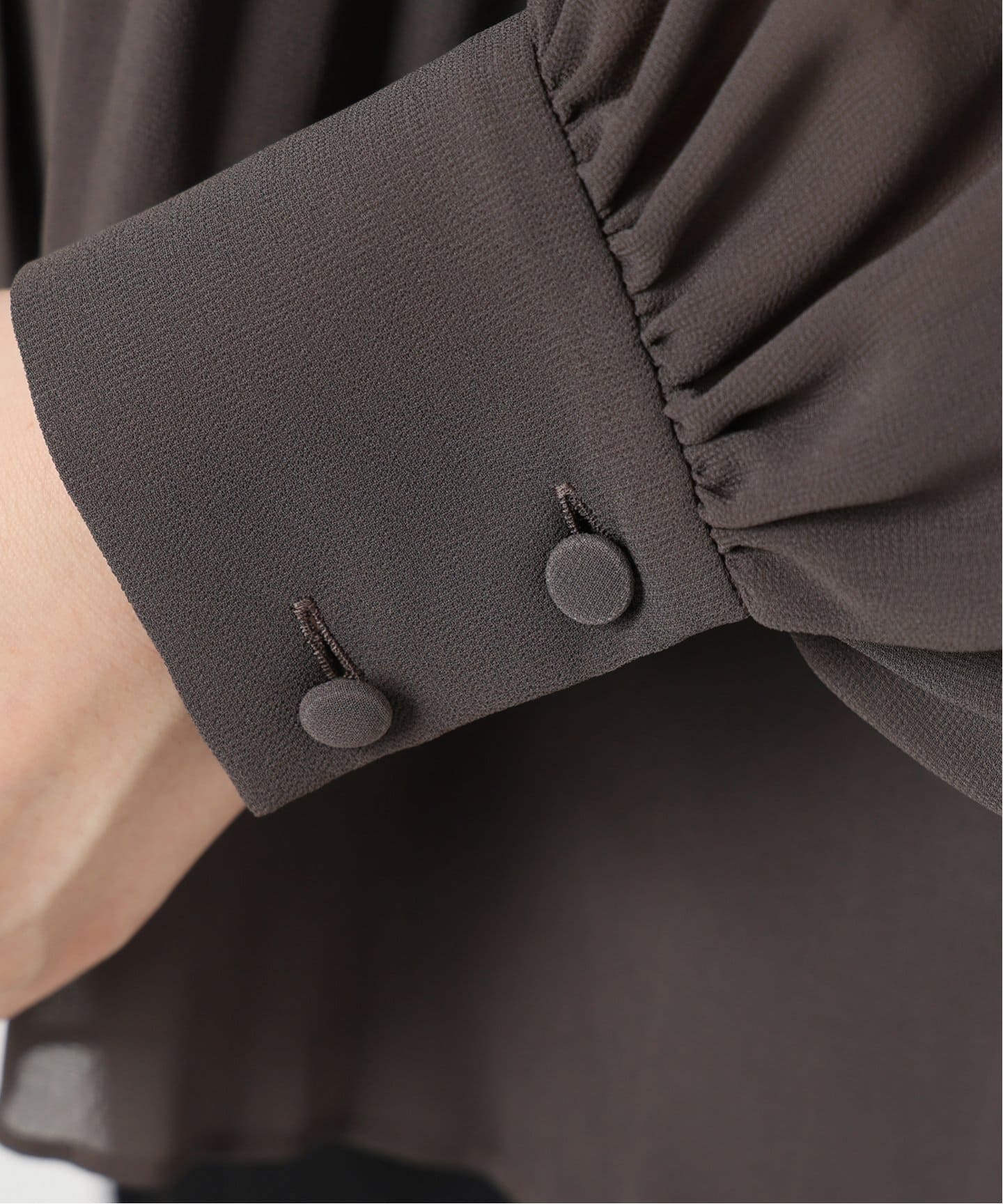 L'UNE（リュンヌ） ヴィンテージシフォン プリーツブラウス 別注 LU19X