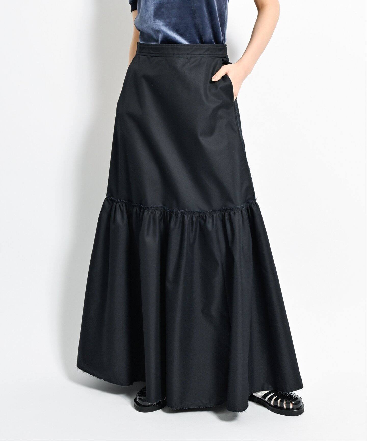 HEM FLARE GABA スカート（ロング・マキシ丈スカート