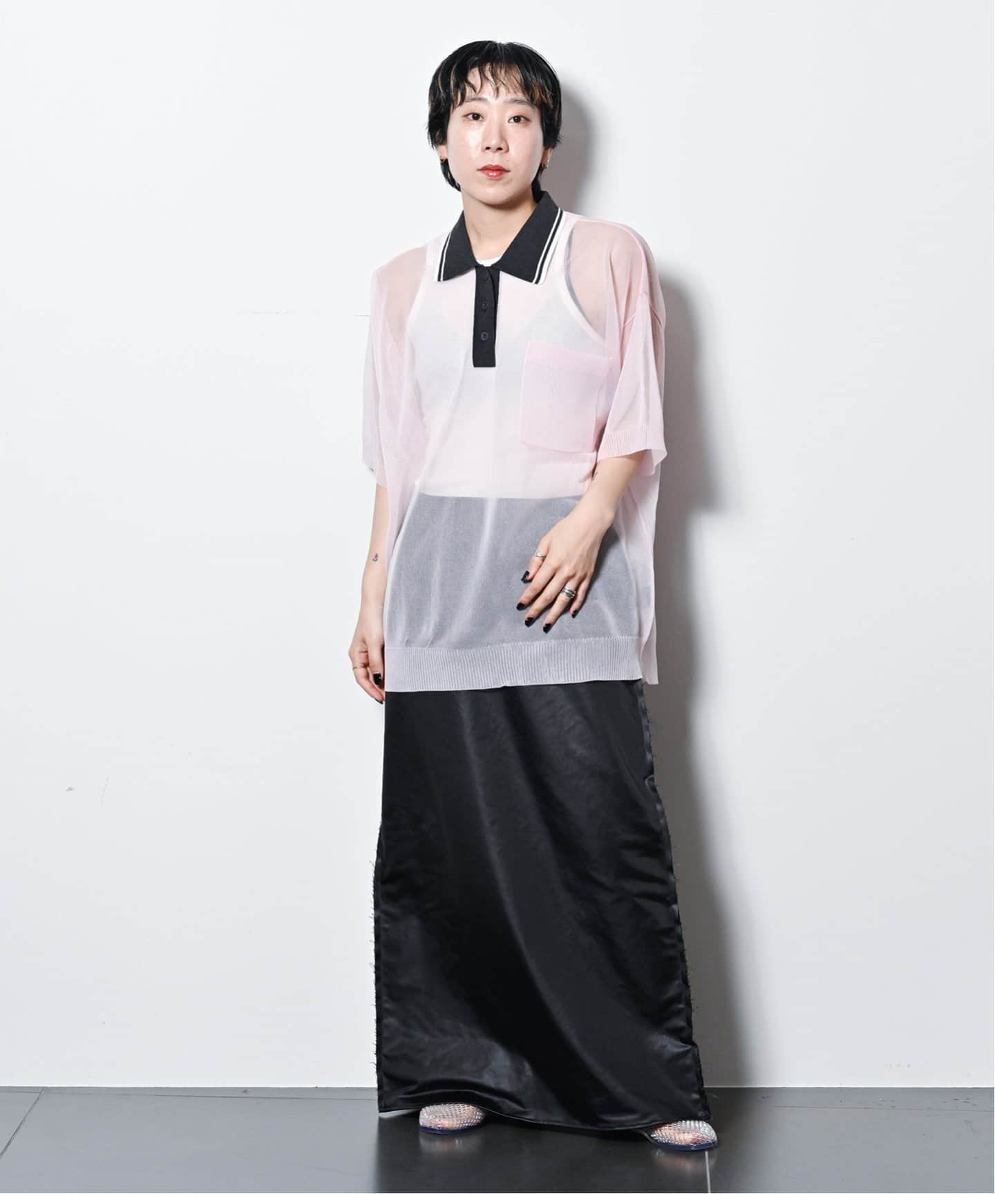 CUTOFF STRAIGHT スカート（ロング・マキシ丈スカート
