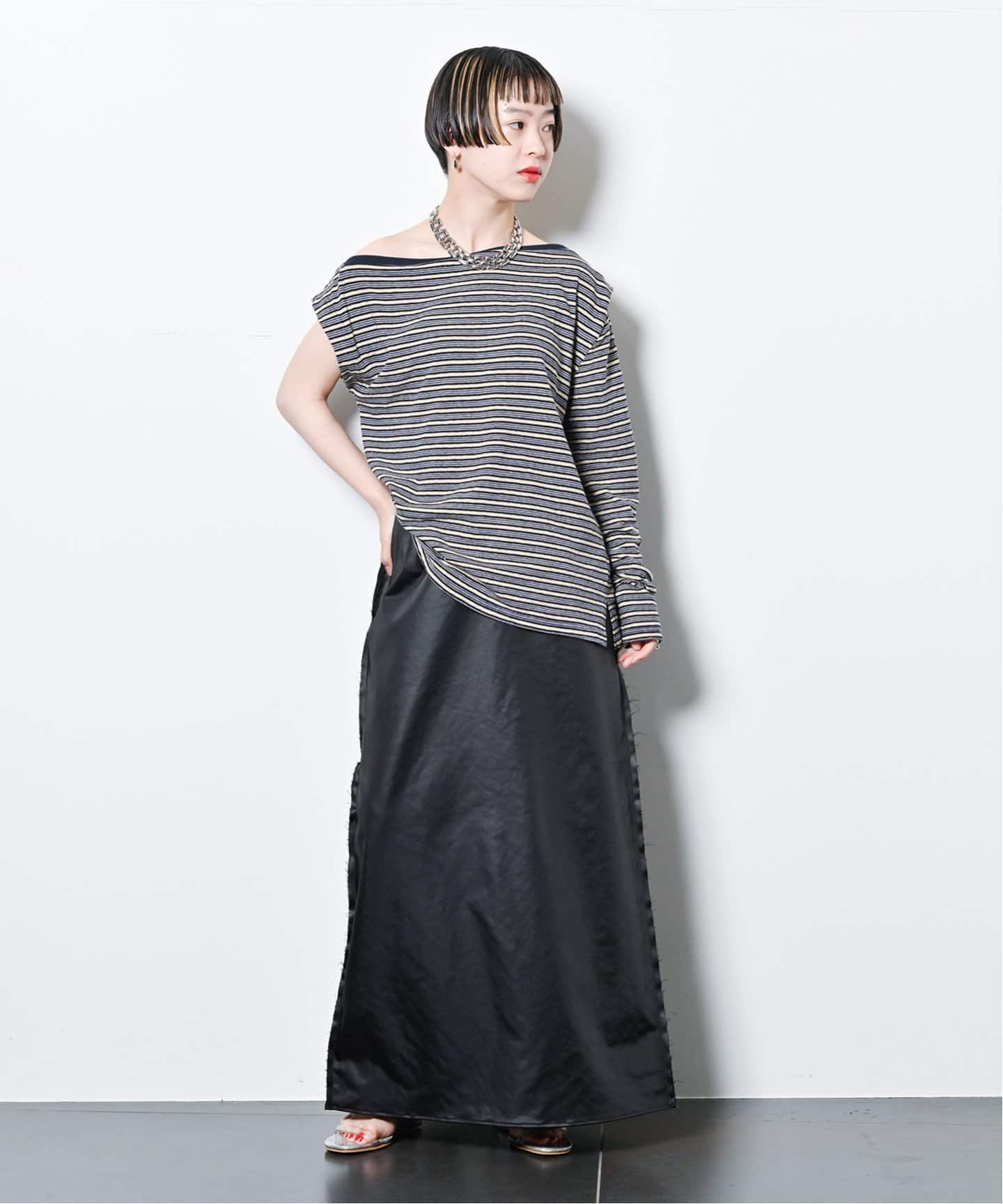 CUTOFF STRAIGHT スカート（ロング・マキシ丈スカート