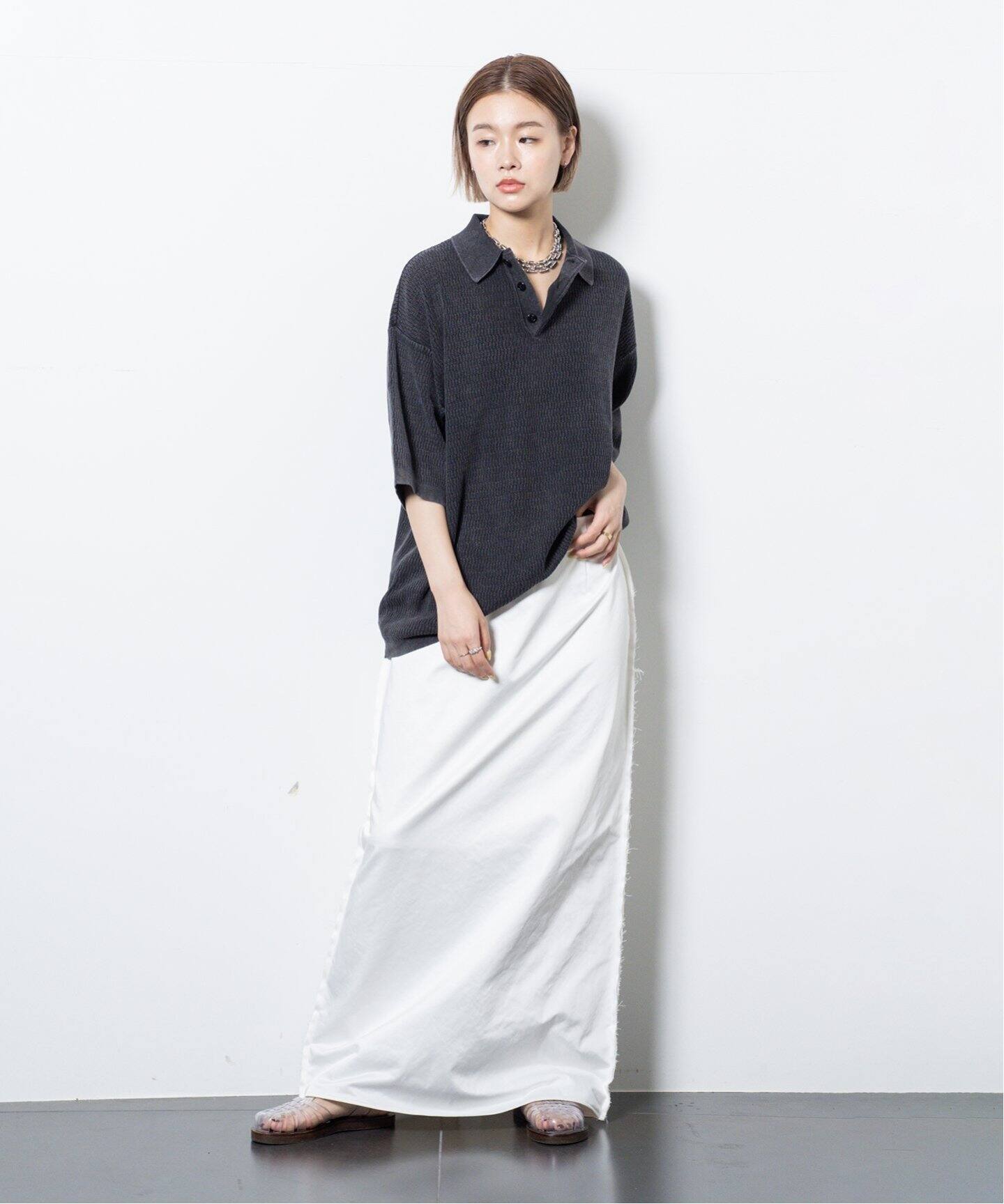 スカート Crispy Shirt Pressed Skirt THIRD MAGAZINE(サードマガジン)｜#7 SKIRT セブン スカート