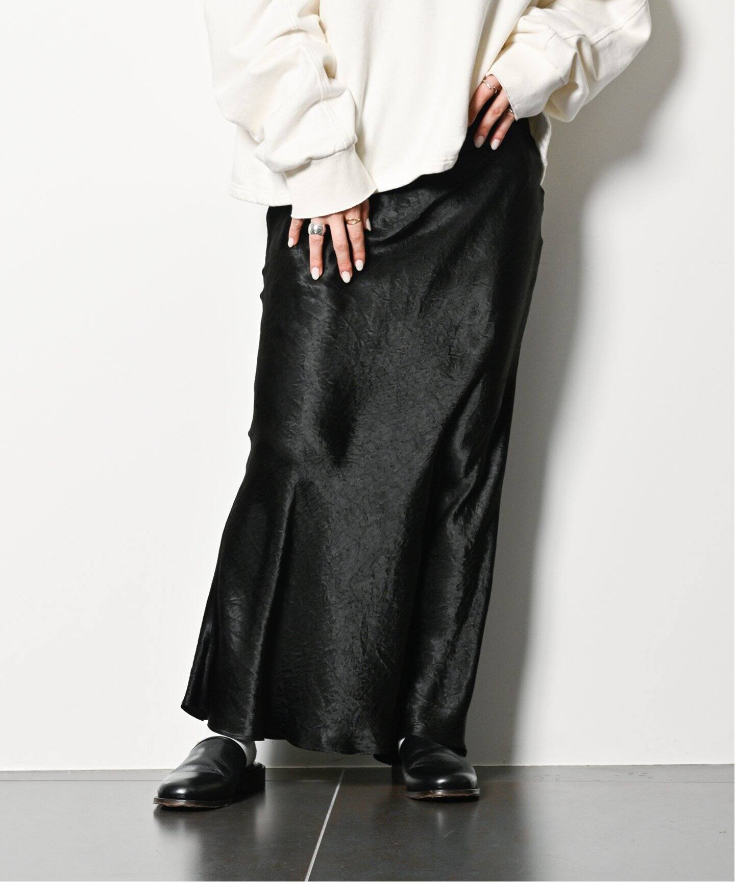 追加》SATIN LONG スカート（ロング・マキシ丈スカート）｜CITYSHOP  